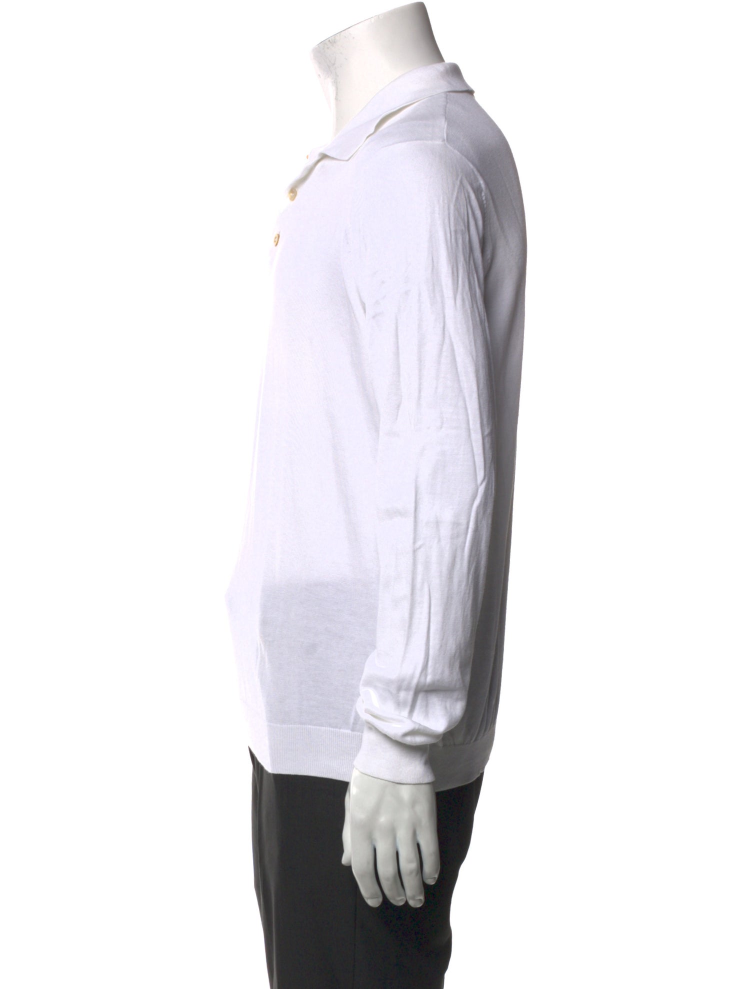 Kiton Collar Long Sleeve Polo Shirt