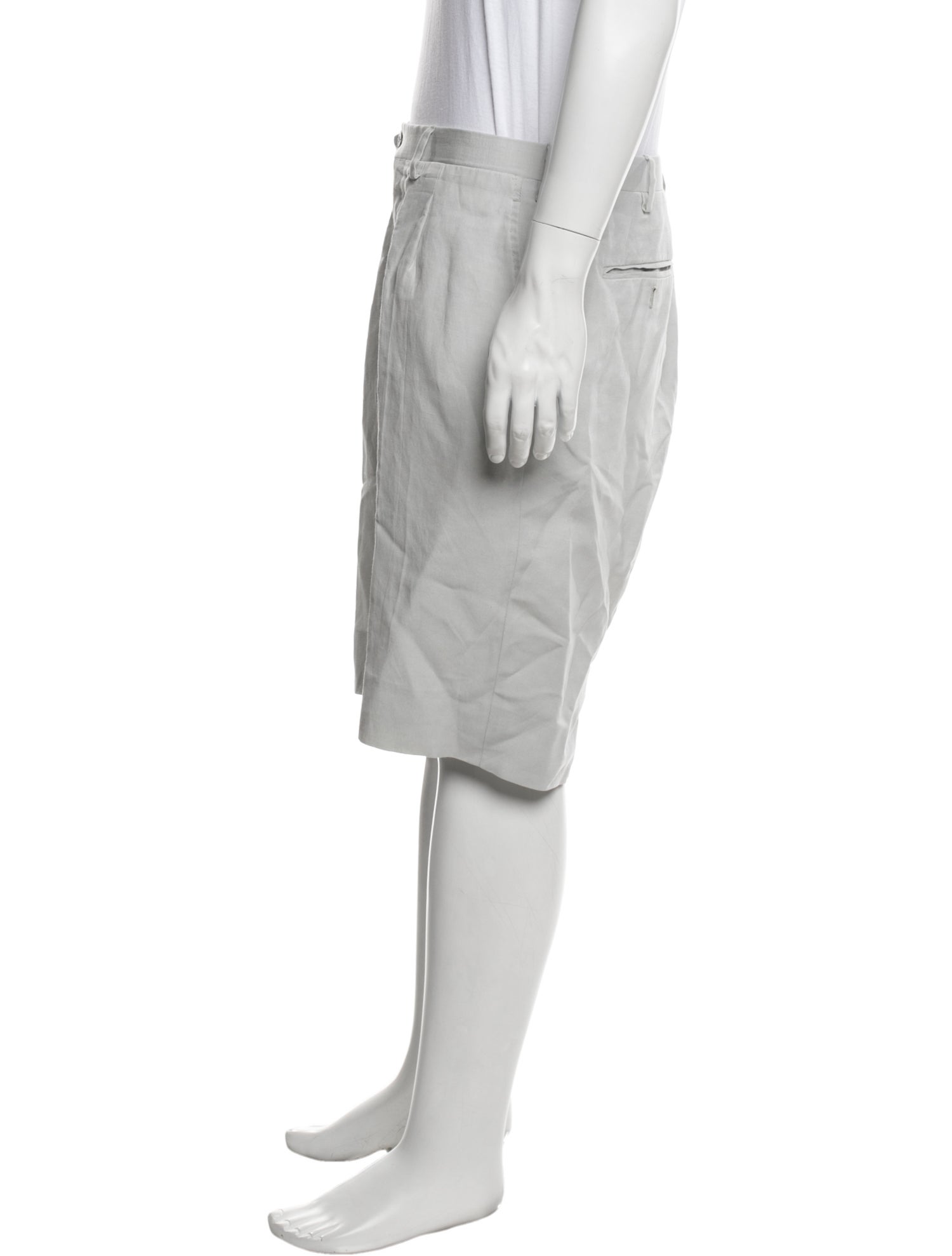 Kiton Linen Flat Front Shorts