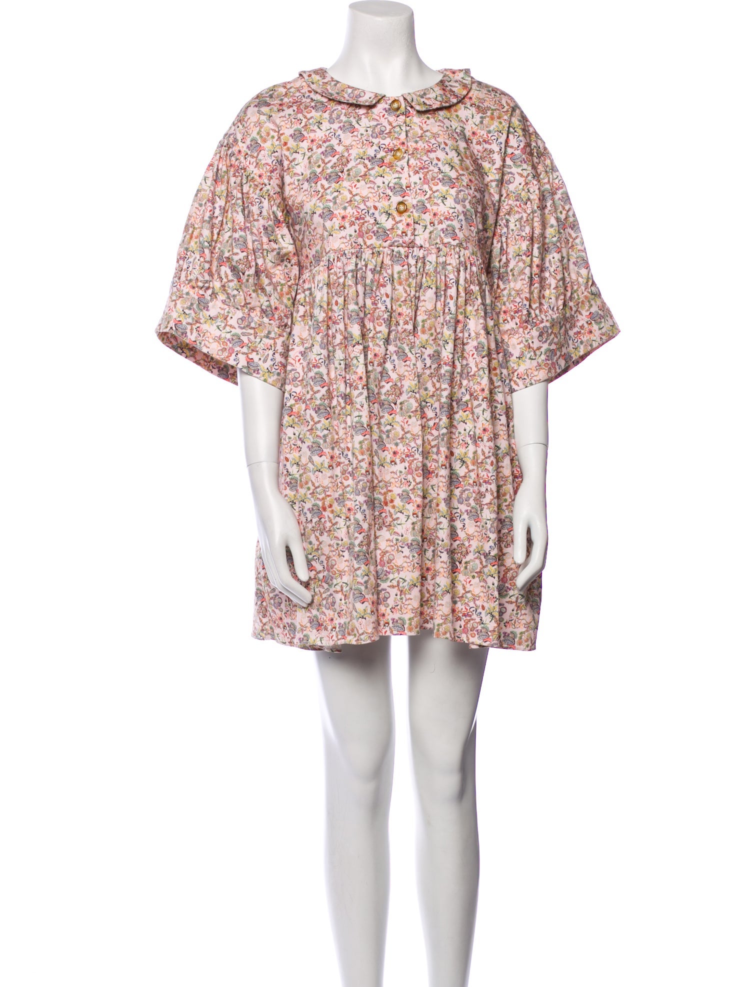 Kika Vargas Floral Print Mini Dress