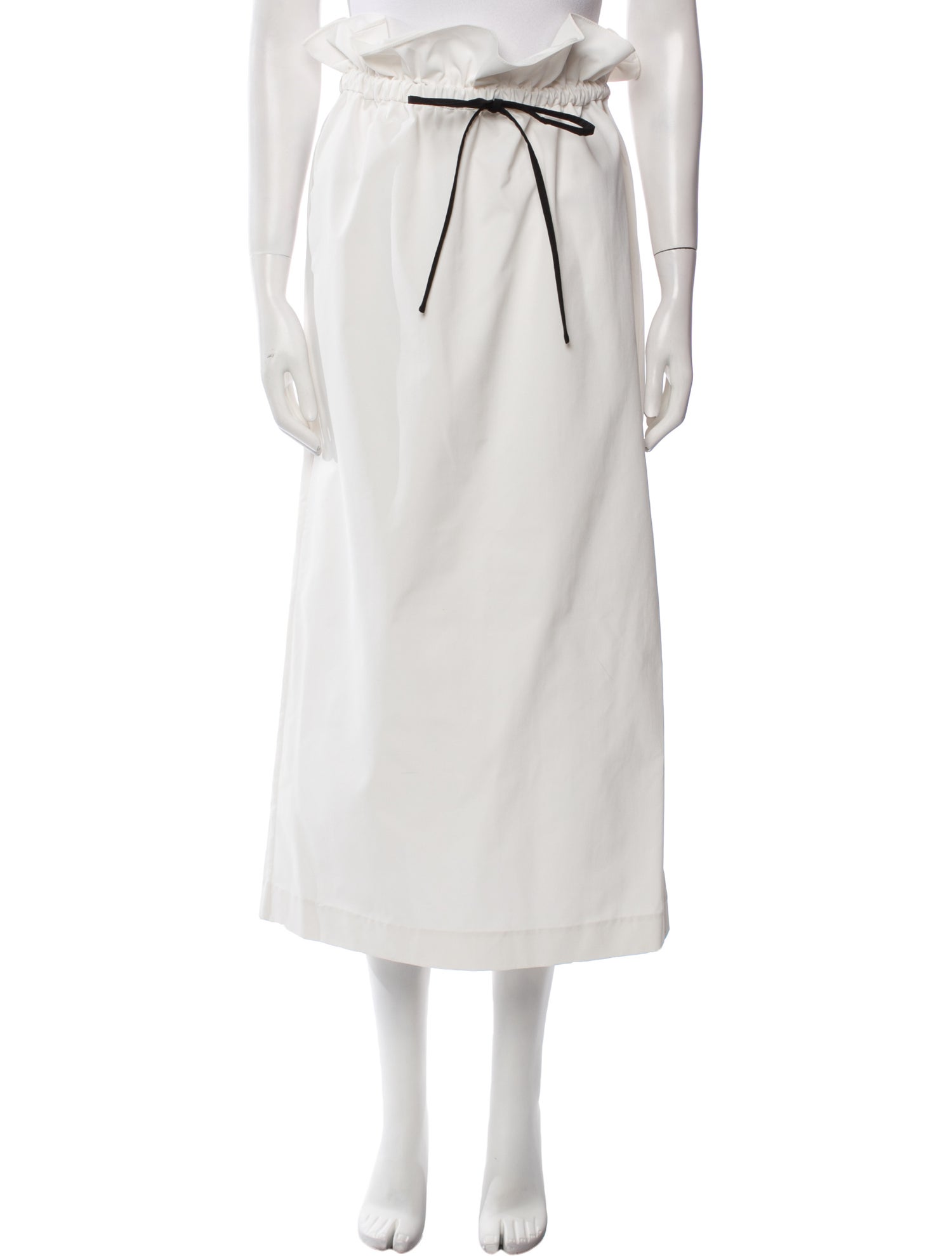 Kika Vargas Bow Accents Midi Length Skirt