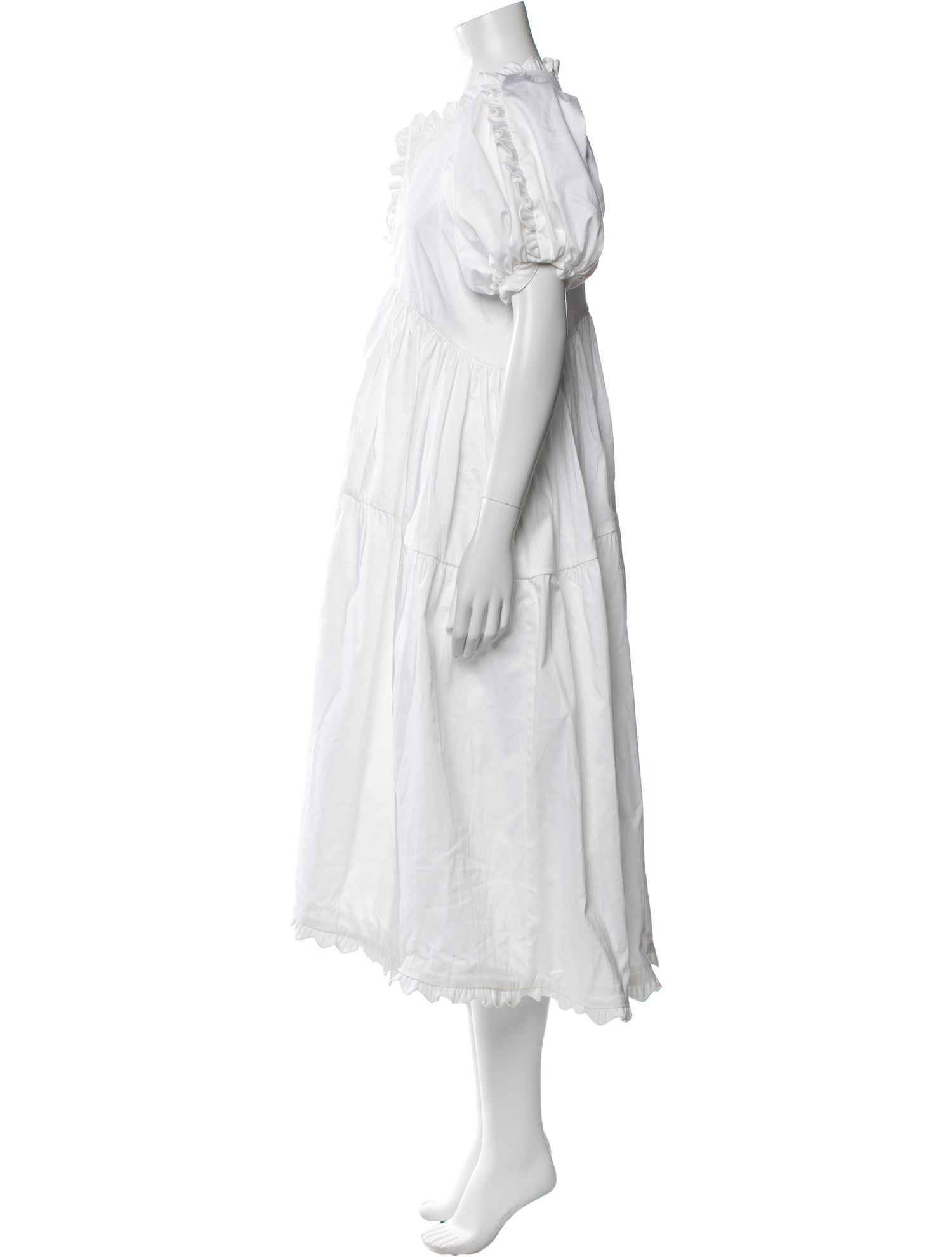 Kika Vargas V-Neck Midi Length Dress