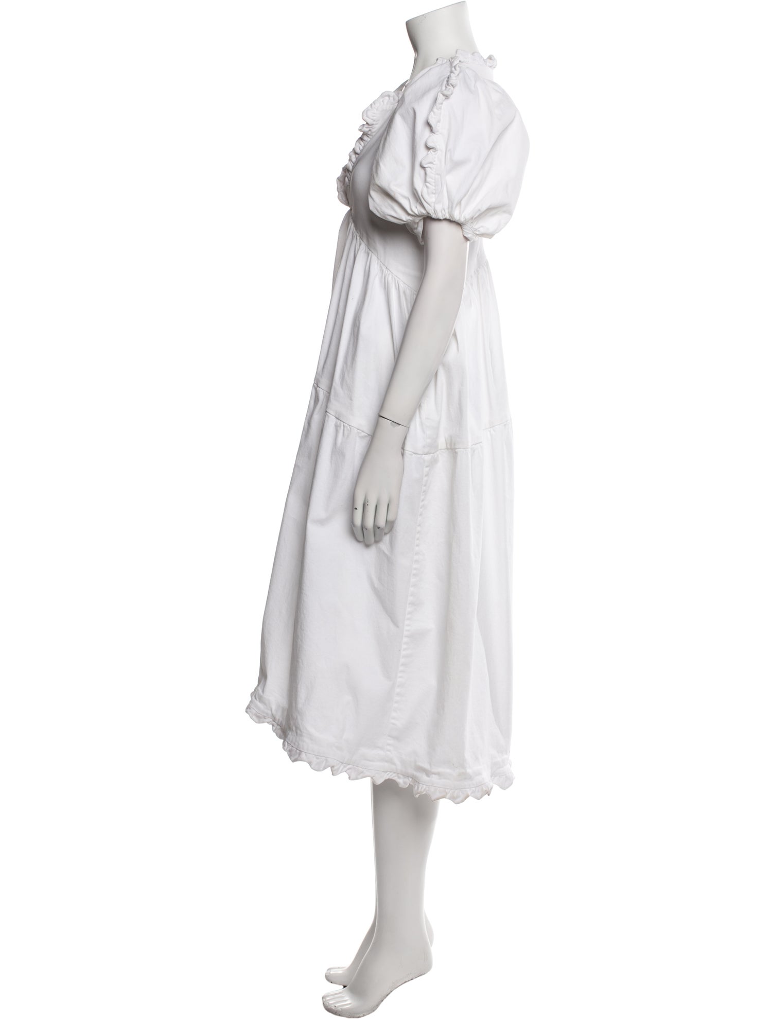 Kika Vargas V-Neck Midi Length Dress