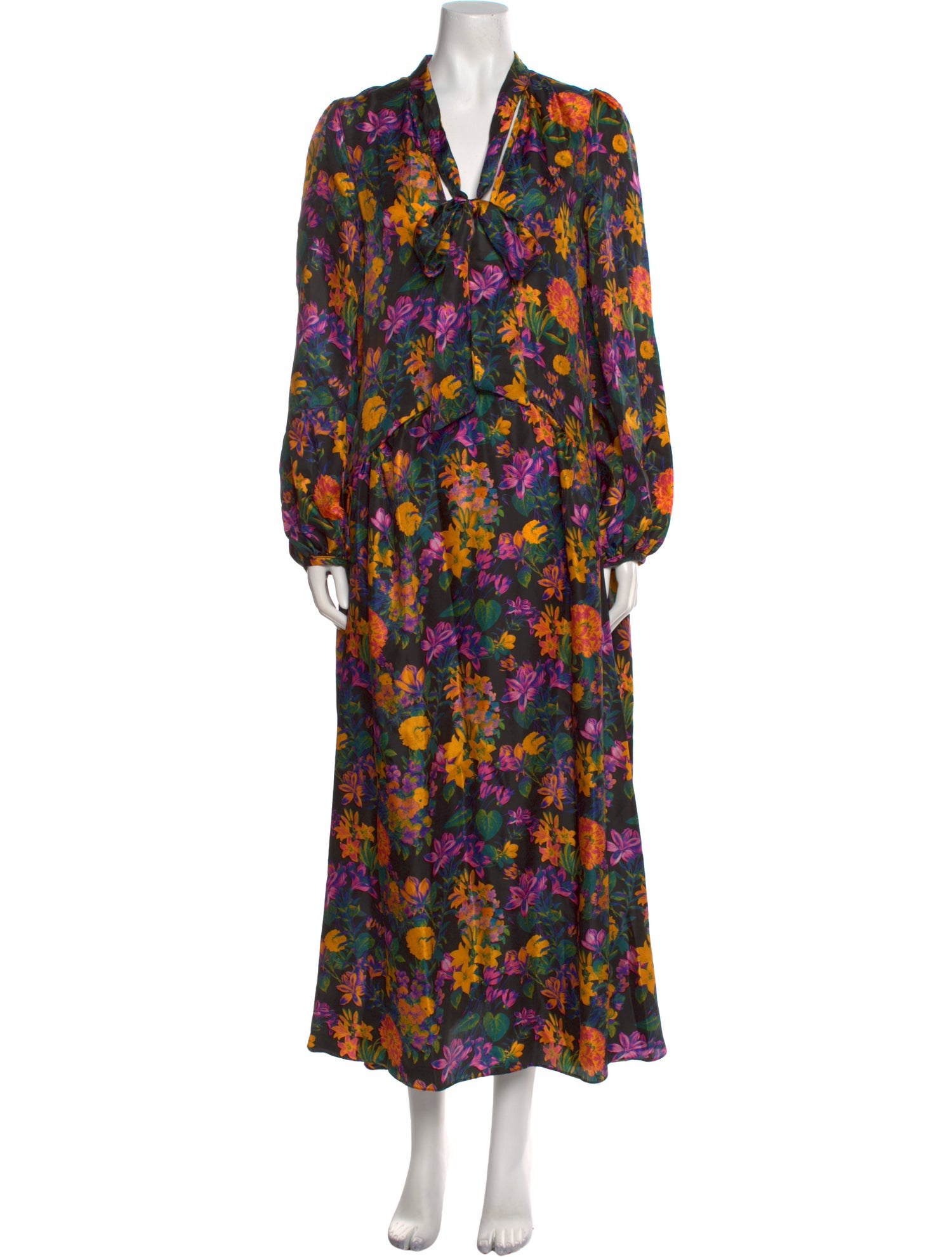 Kika Vargas Silk Long Dress w/ Tags