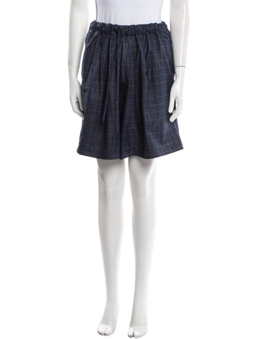 Kika Vargas Plaid Print Knee-Length Shorts