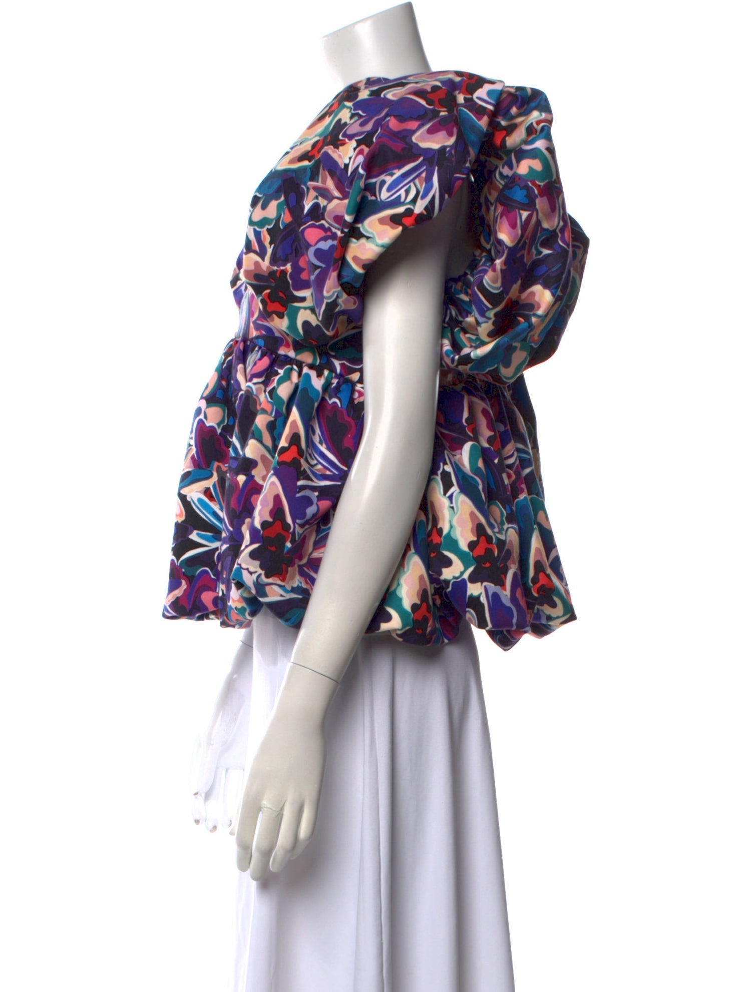 Kika Vargas Floral Print Off-The-Shoulder Blouse