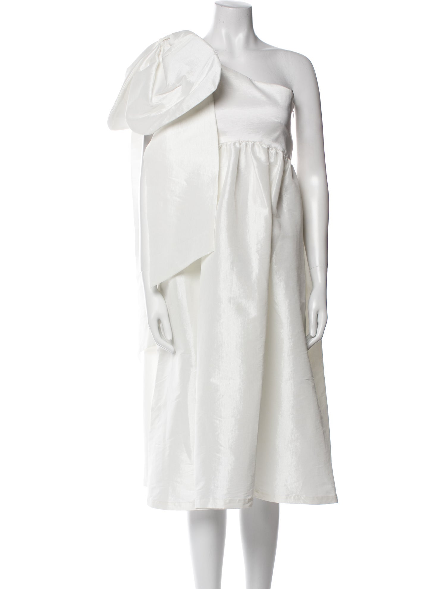 Kika Vargas One-Shoulder Midi Length Dress