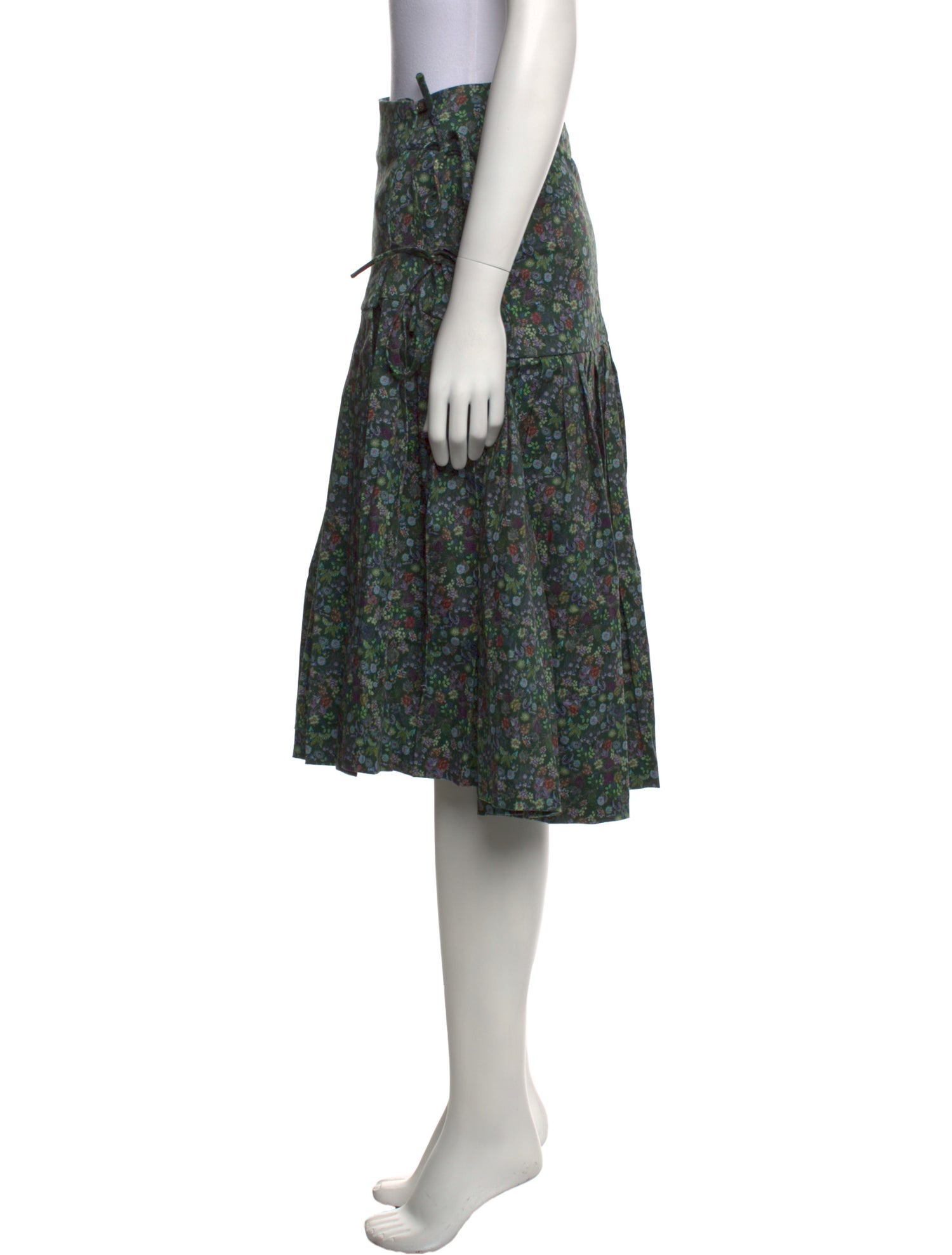 Kika Vargas Floral Print Knee-Length Skirt w/ Tags