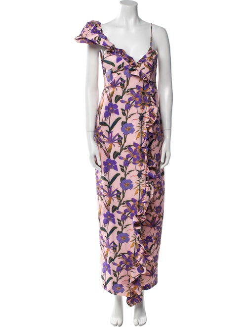 Kika Vargas Floral Print Long Dress