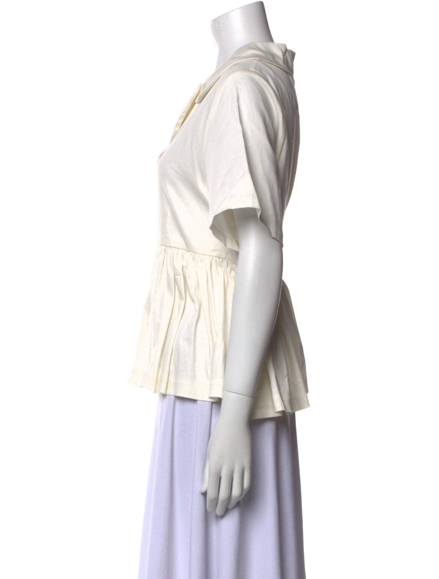 Kika Vargas Short Sleeve Button-Up Top