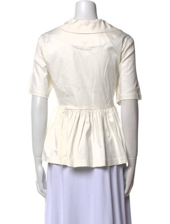 Kika Vargas Short Sleeve Button-Up Top