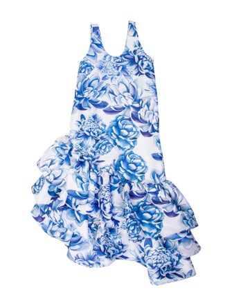 Kika Vargas Floral Print Midi Length Dress