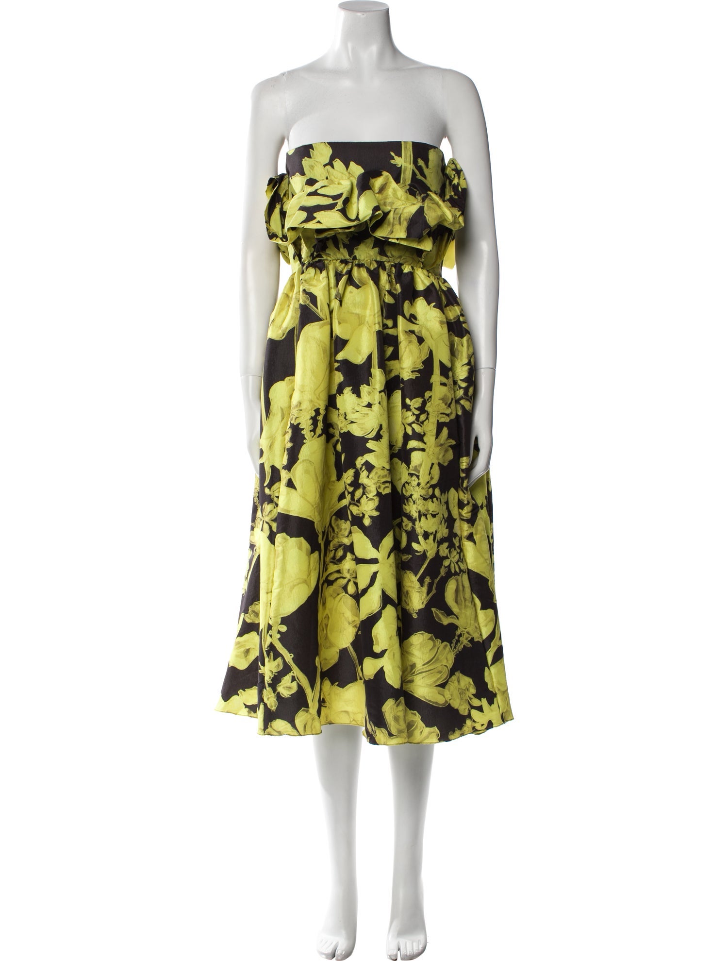 Kika Vargas Floral Print Knee-Length Dress