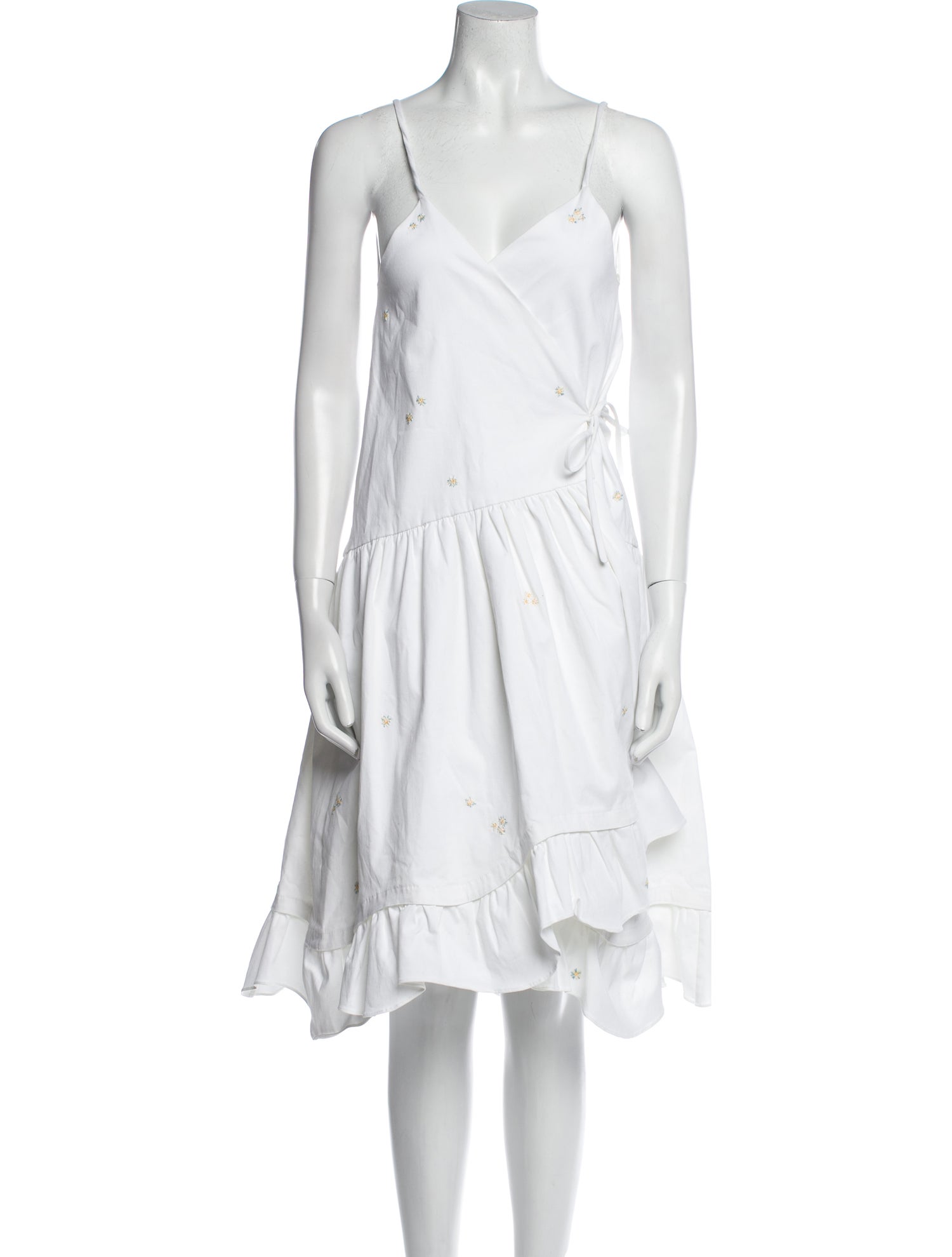 Kika Vargas V-Neck Midi Length Dress