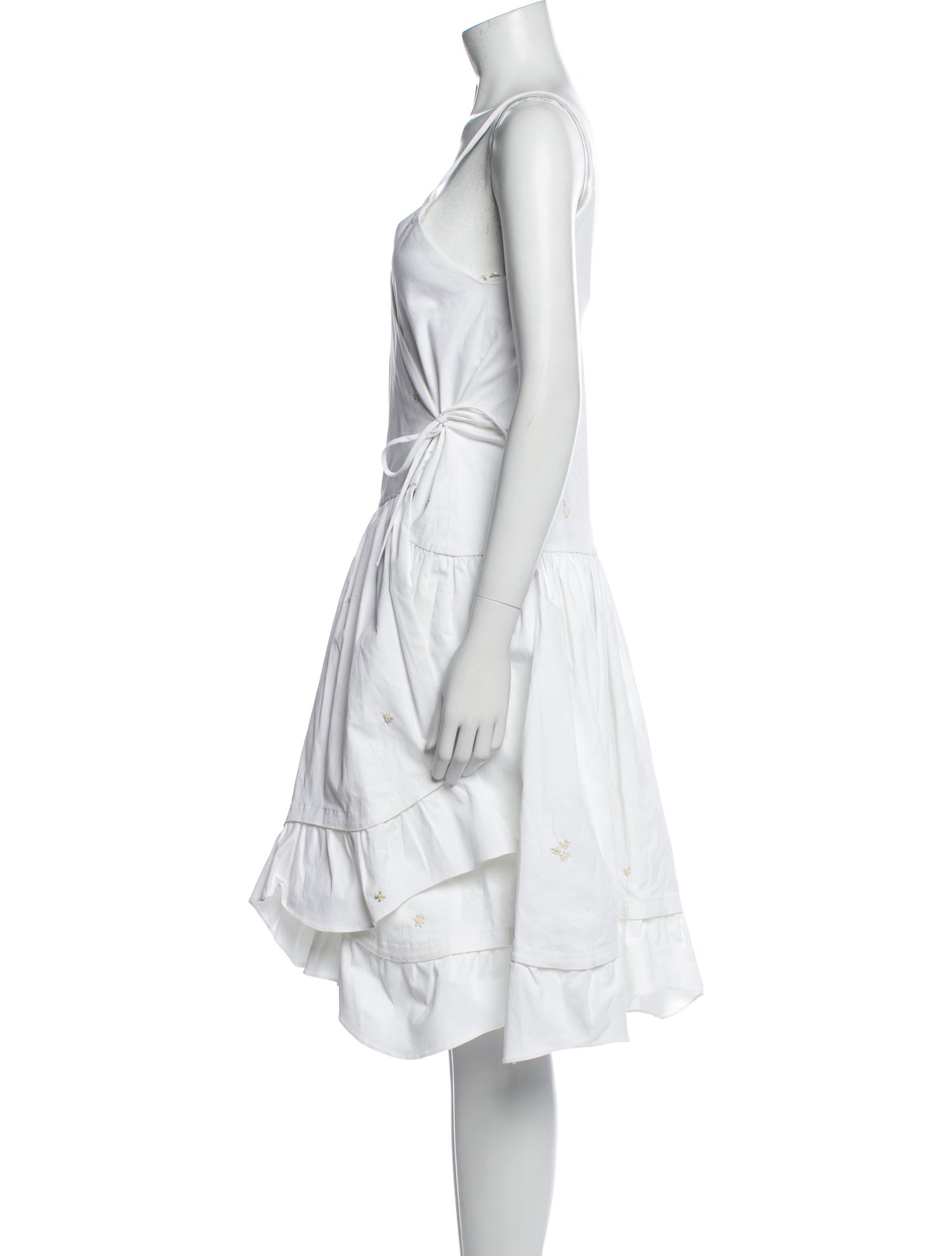 Kika Vargas V-Neck Midi Length Dress