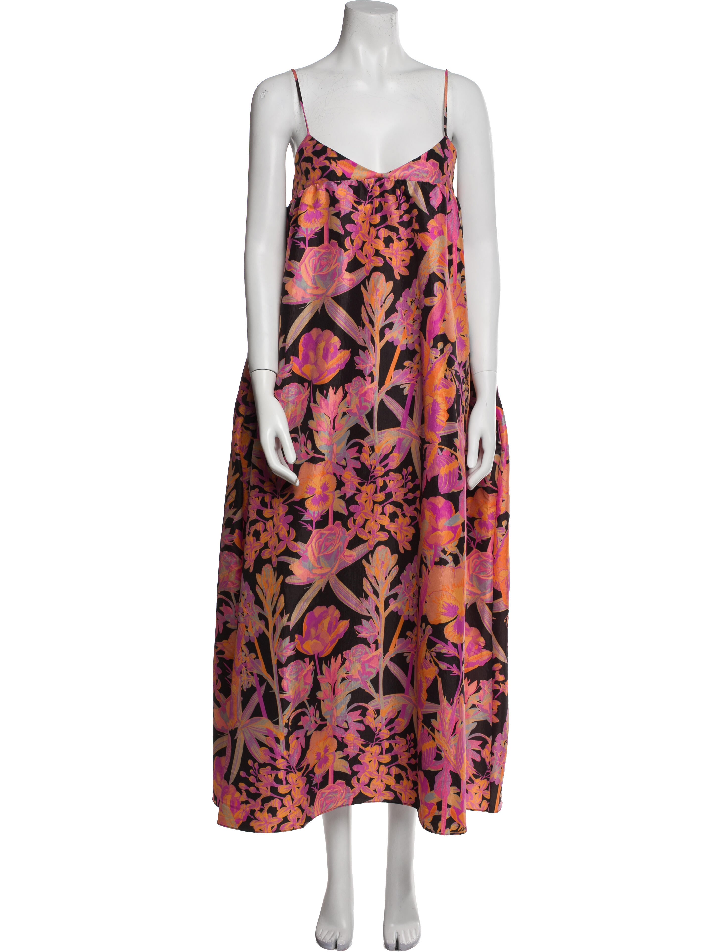 Kika Vargas Floral Print Long Dress