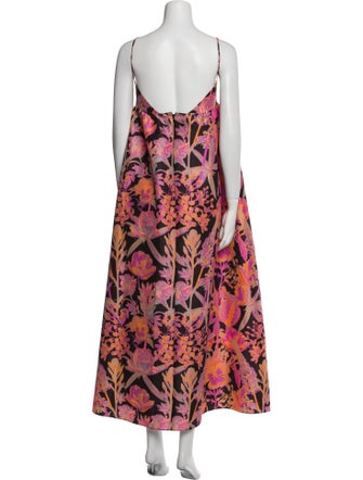Kika Vargas Floral Print Long Dress