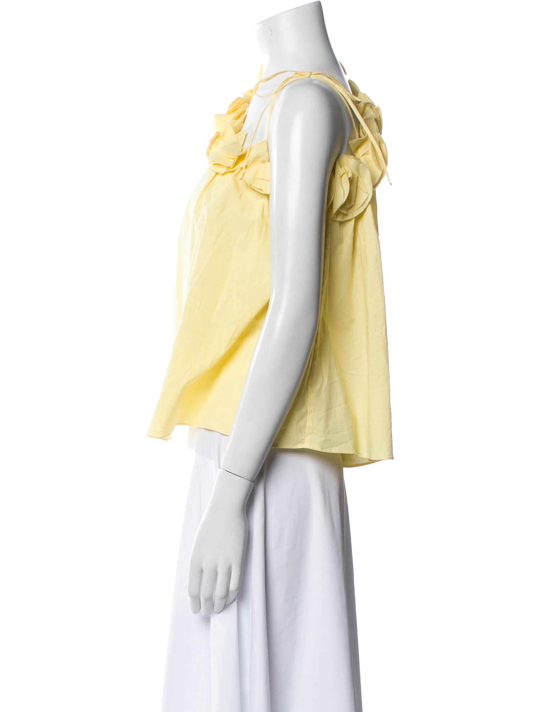 Kika Vargas One-Shoulder Sleeveless Crop Top