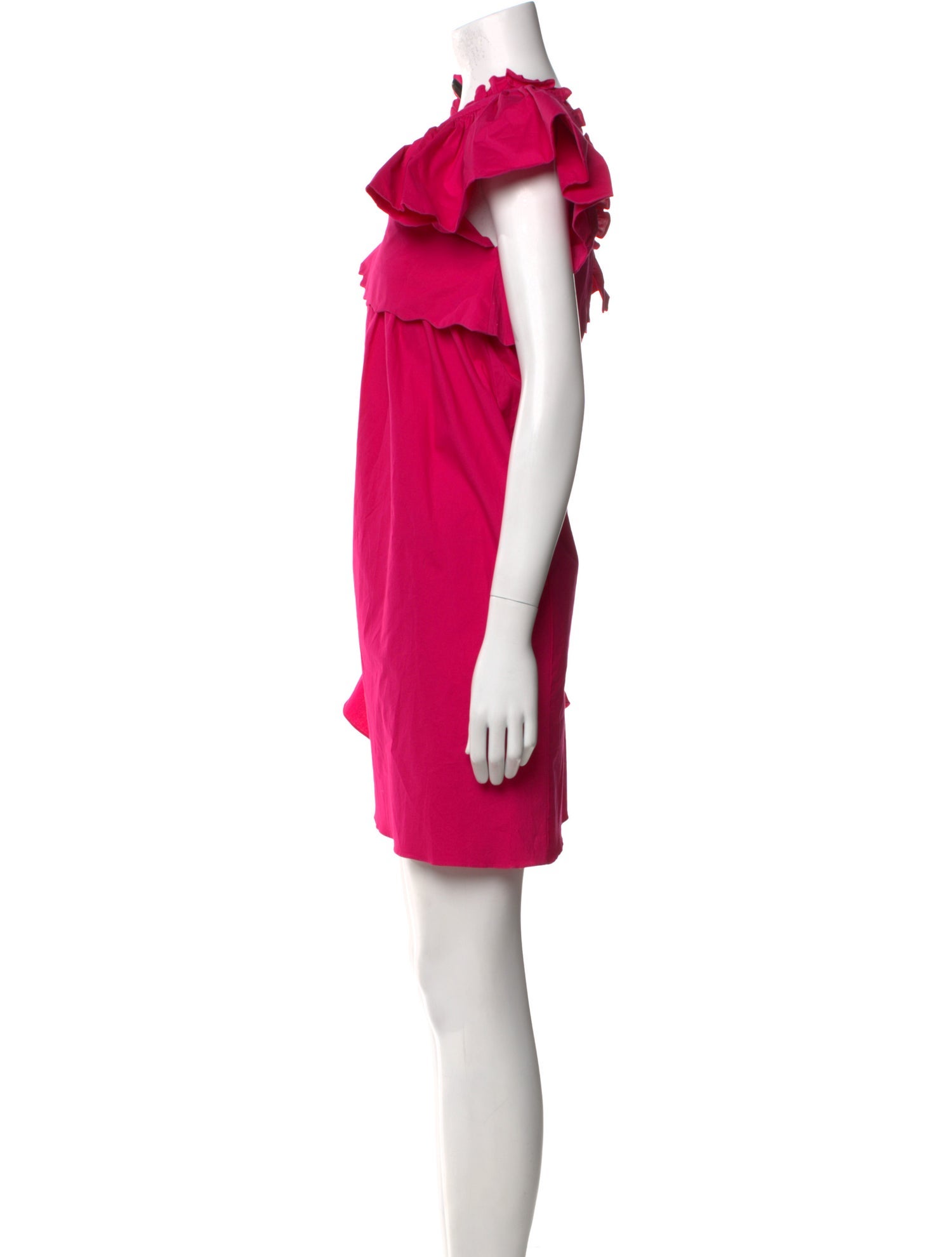 Kika Vargas Square Neckline Mini Dress