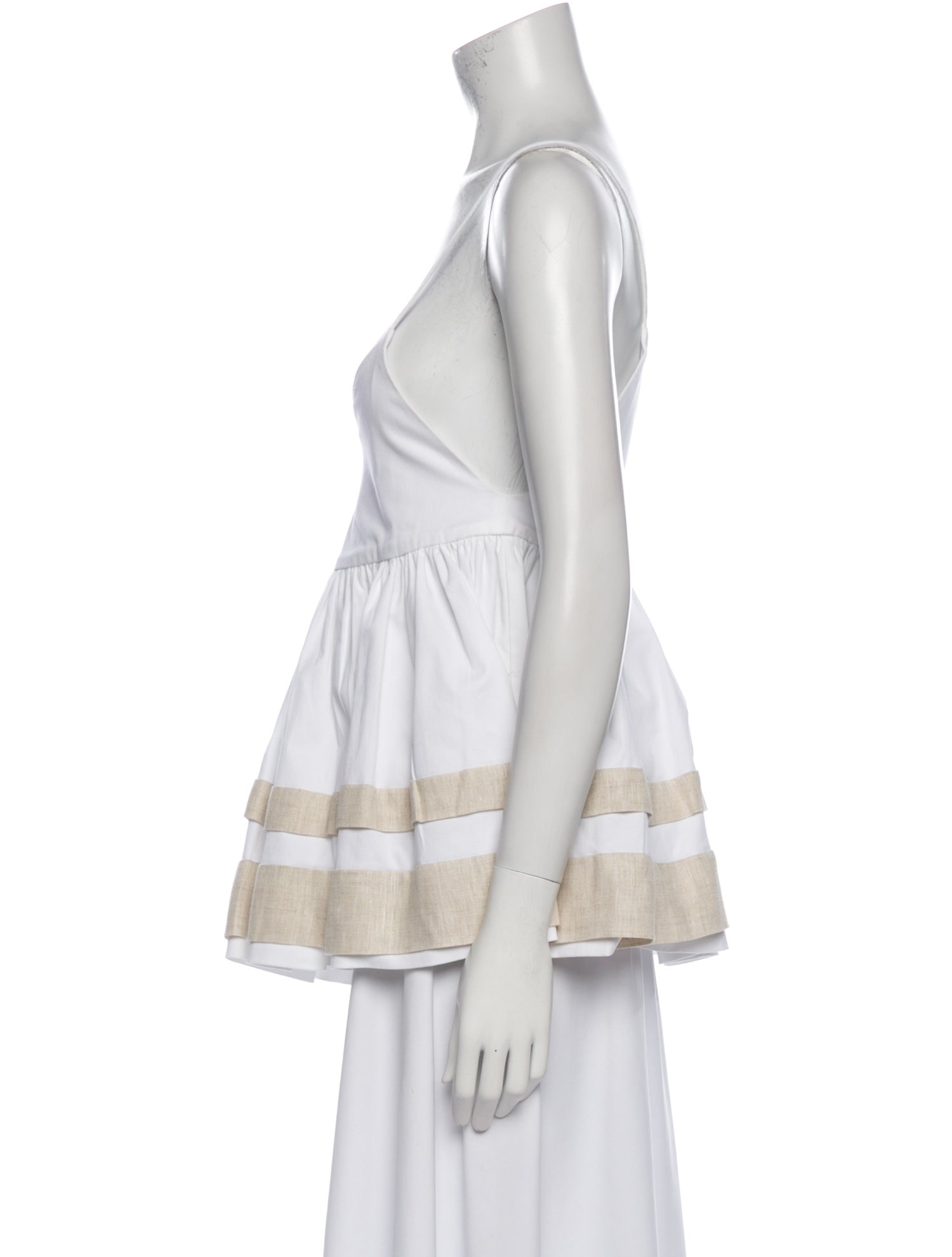 Kika Vargas Square Neckline Sleeveless Top