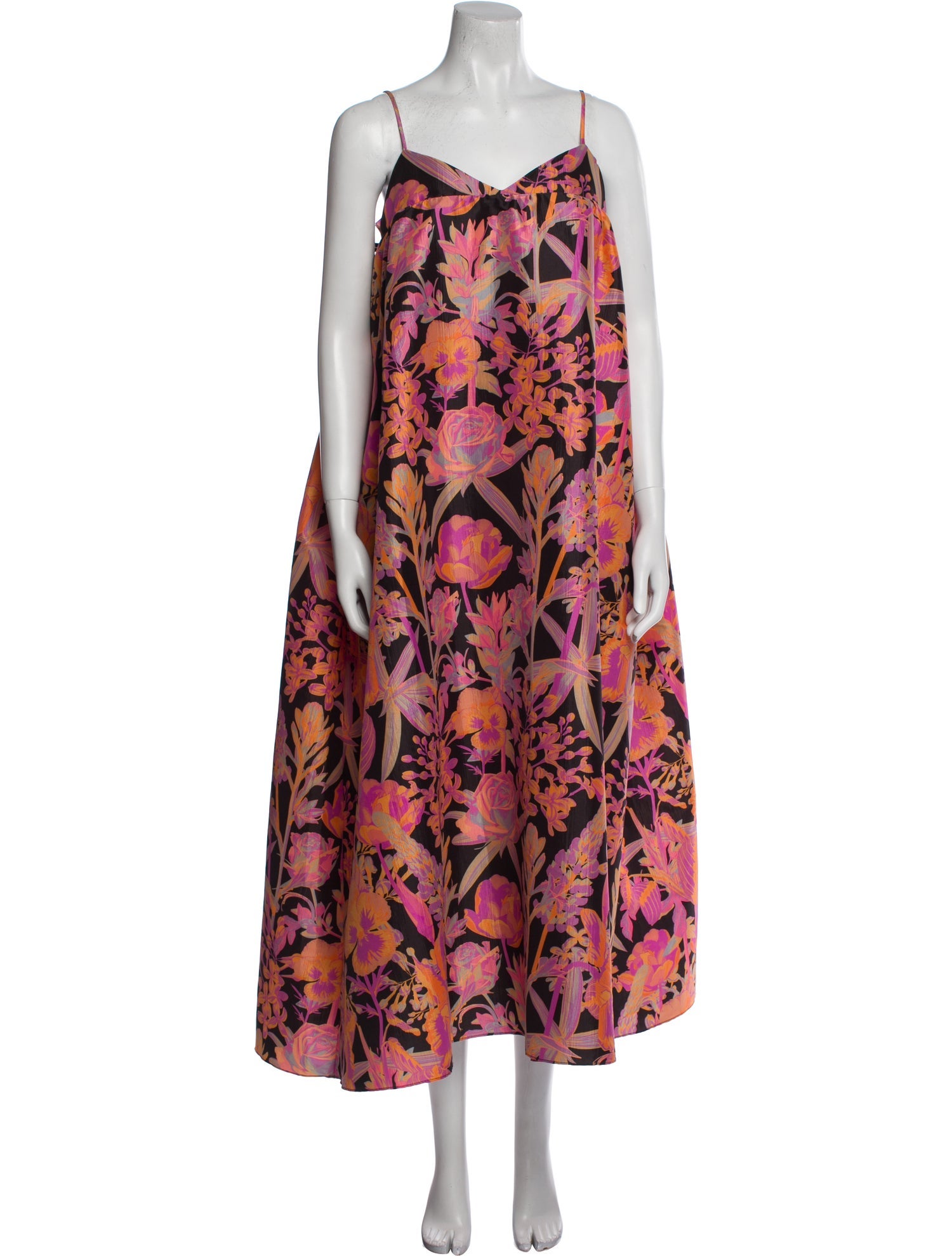 Kika Vargas Floral Print Long Dress