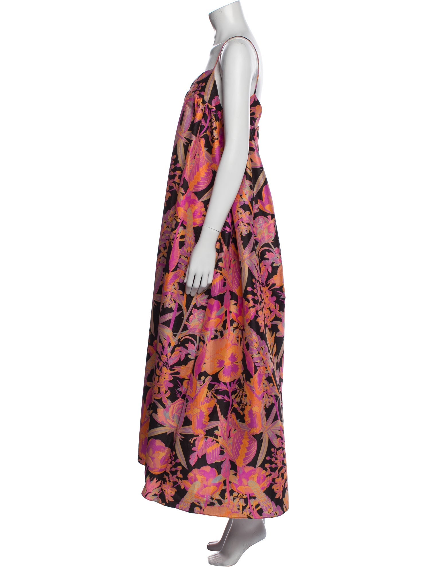 Kika Vargas Floral Print Long Dress