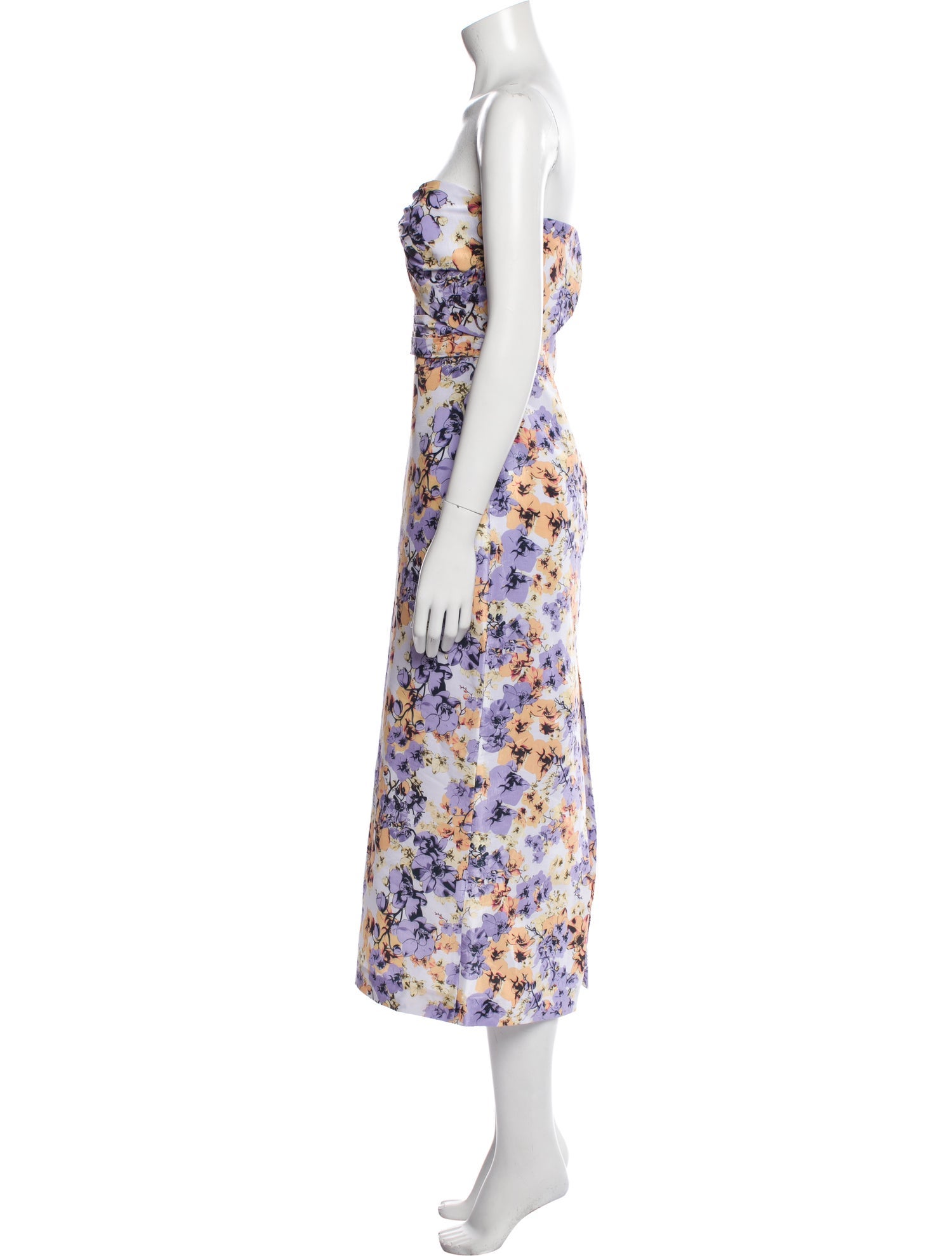 Kika Vargas Floral Print Midi Length Dress w/ Tags