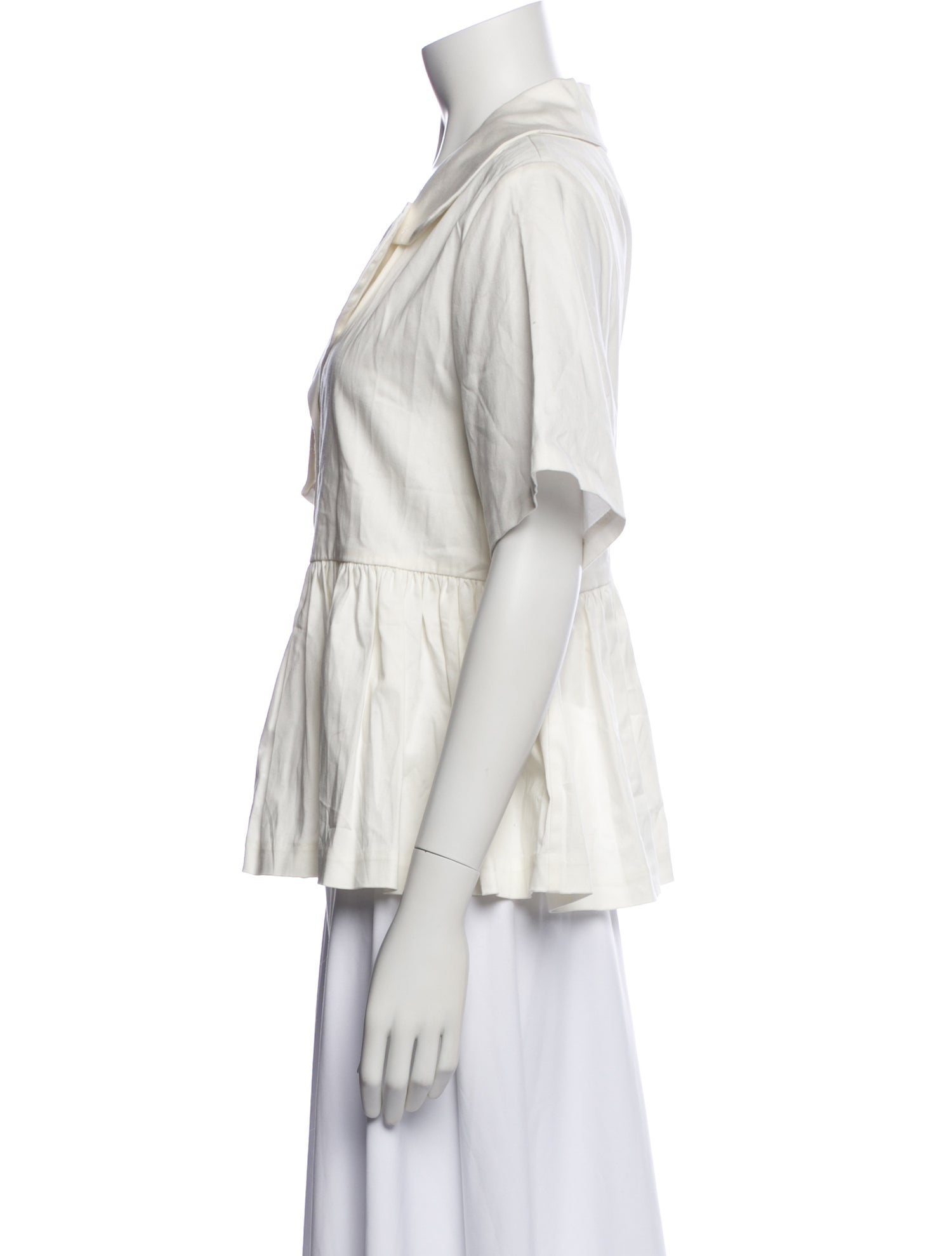 Kika Vargas Short Sleeve Button-Up Top