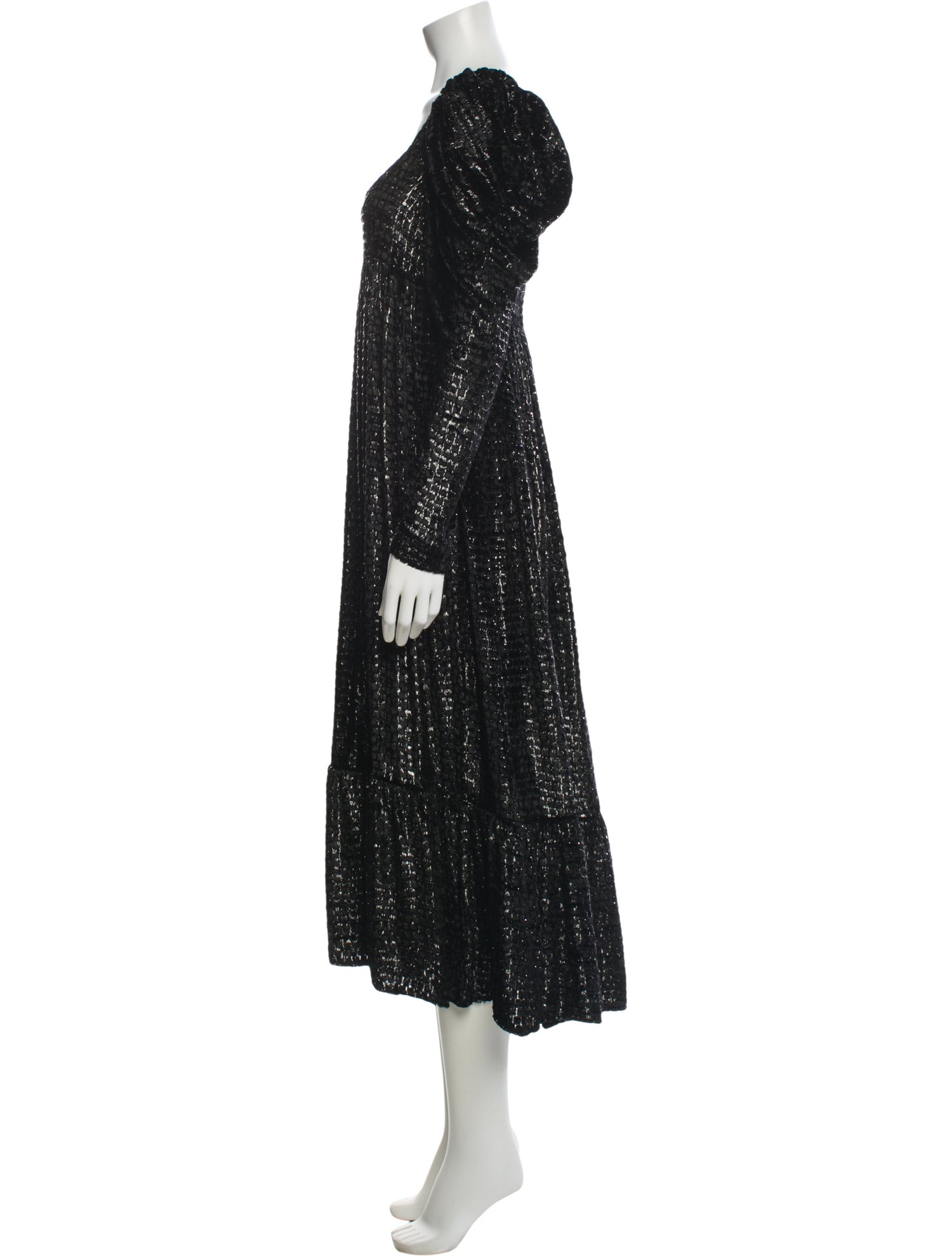 Kika Vargas Striped Long Dress