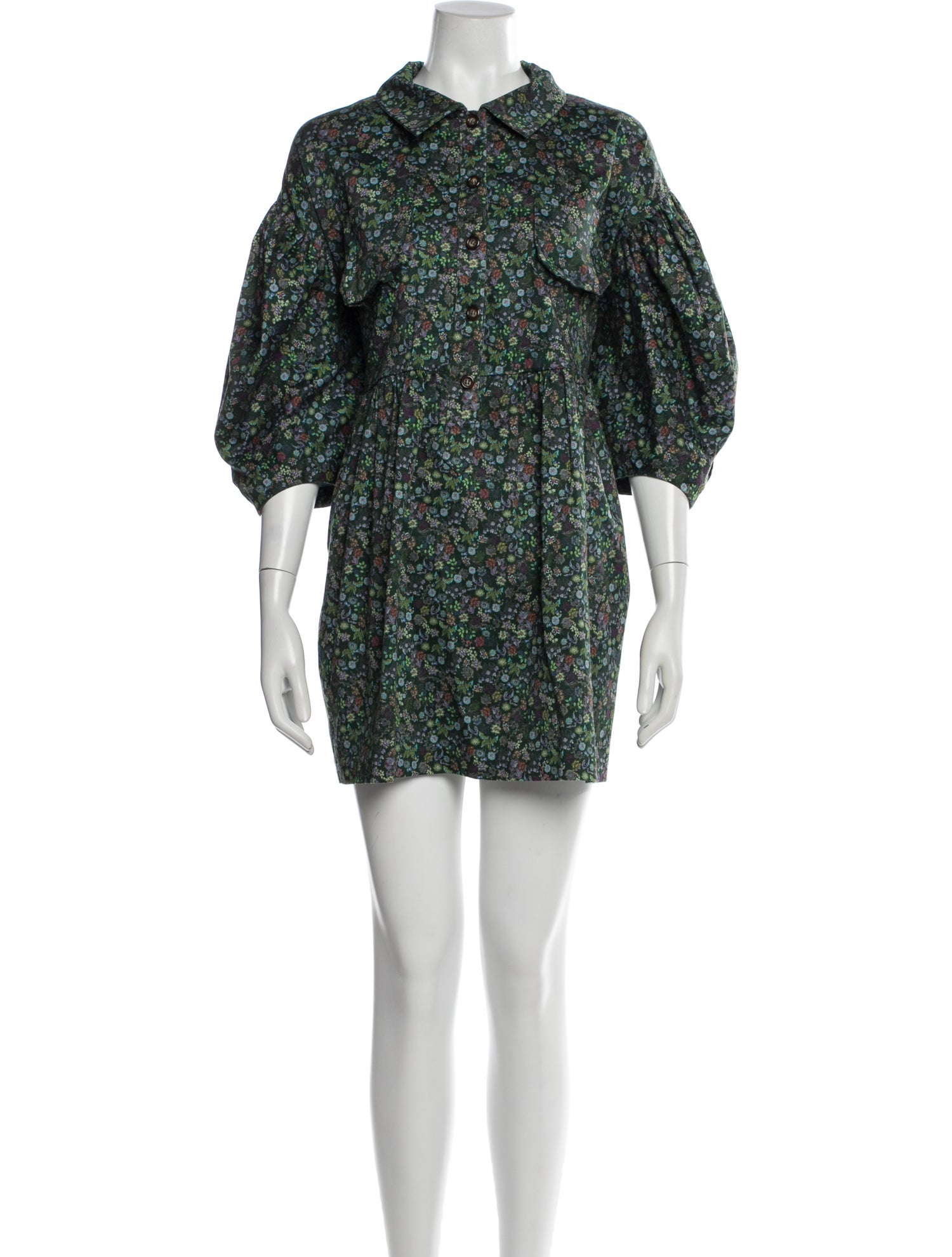 Kika Vargas Printed Mini Dress