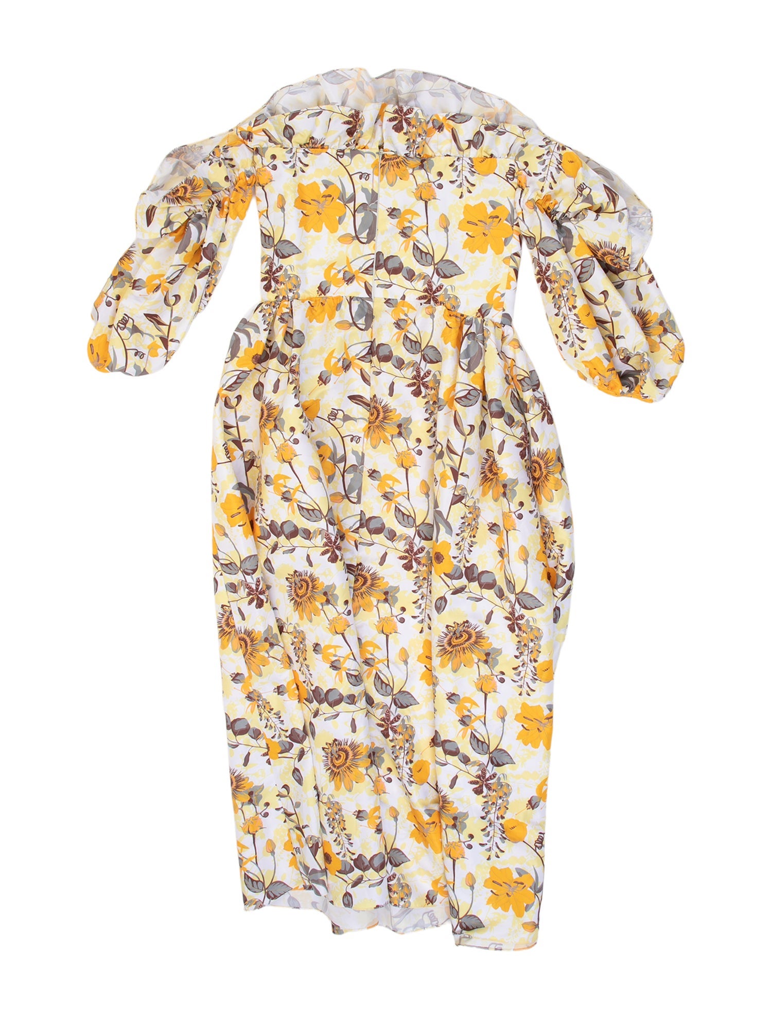Kika Vargas Floral Print Midi Length Dress