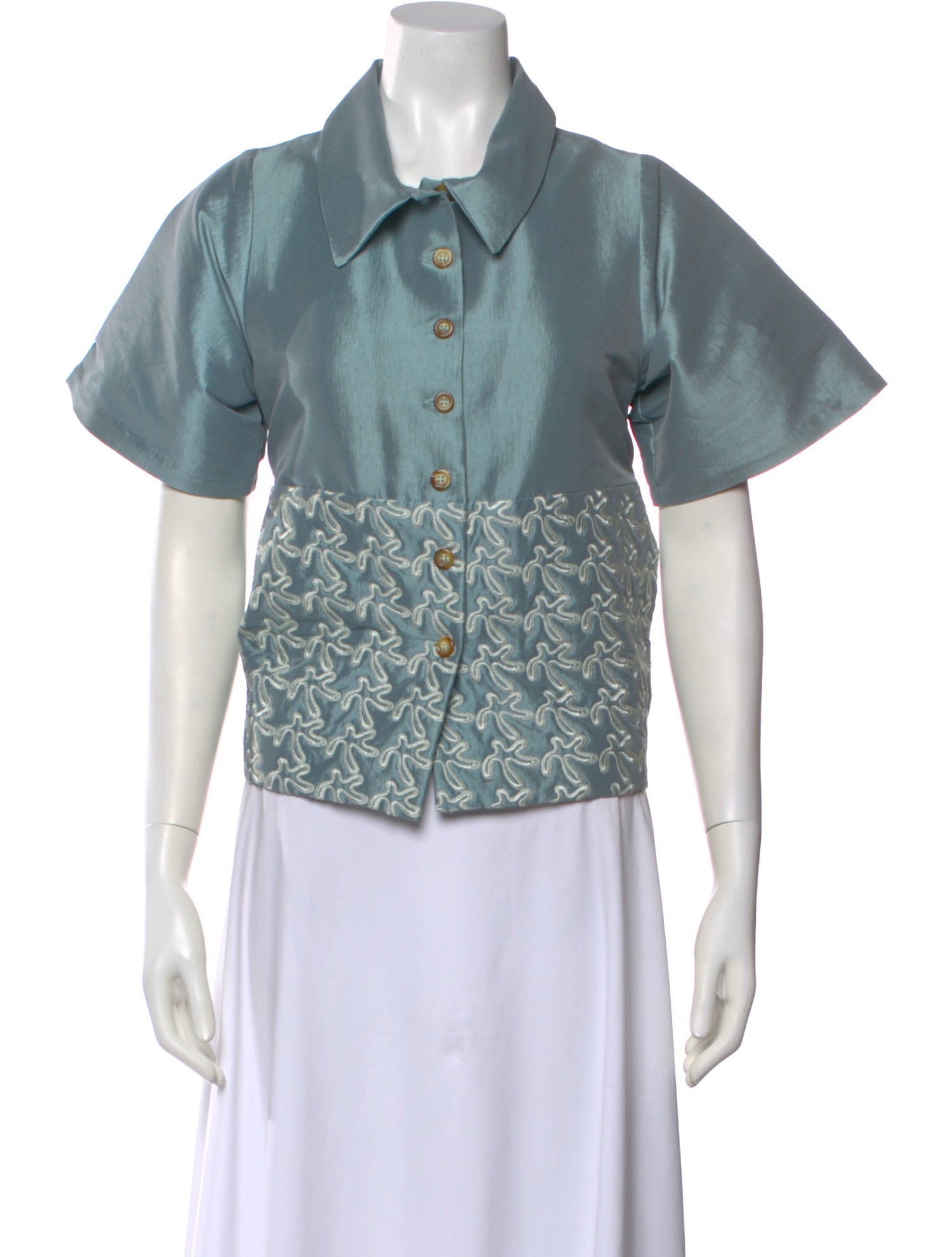 Kika Vargas Silk Patterned Blouse