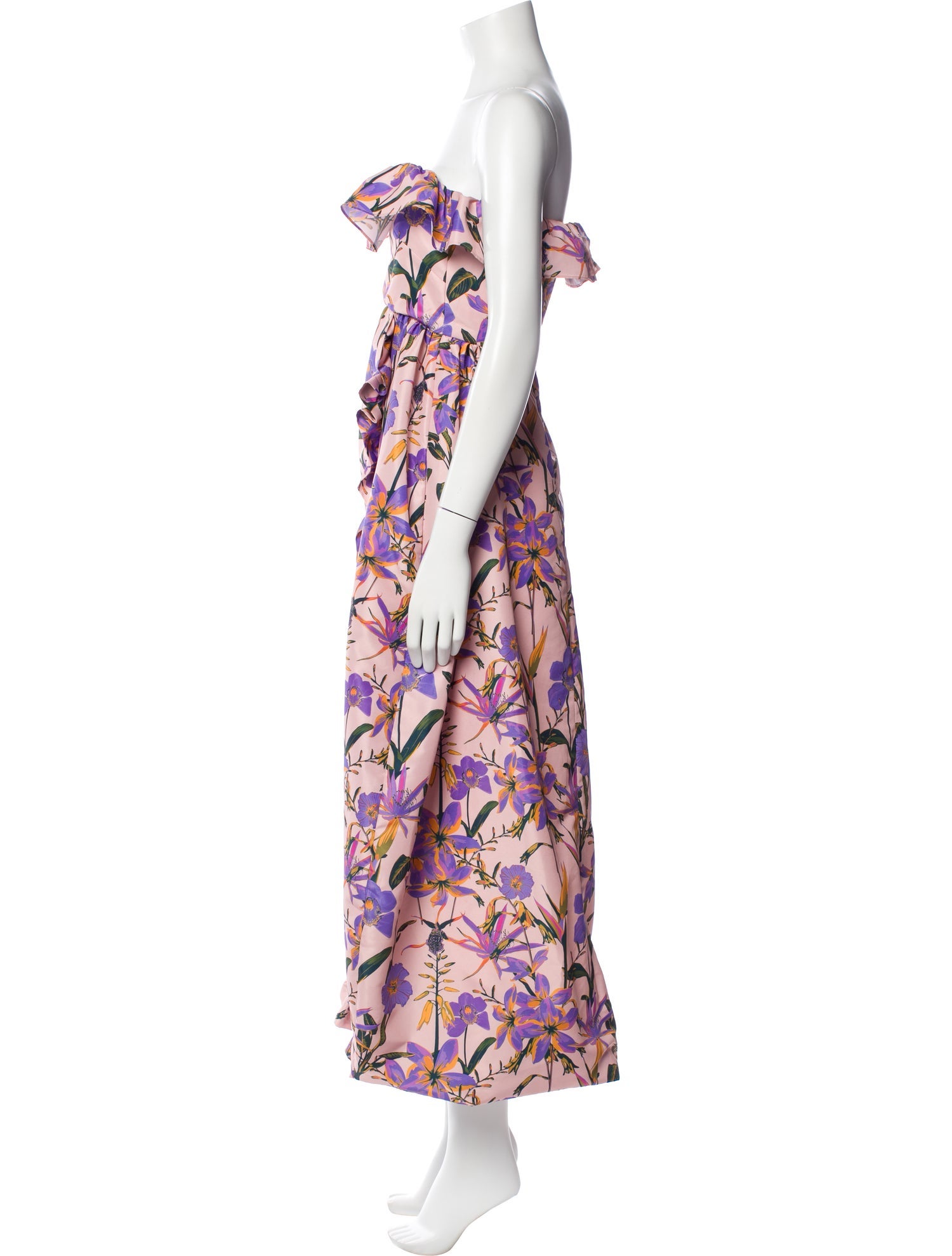 Kika Vargas Floral Print Midi Length Dress