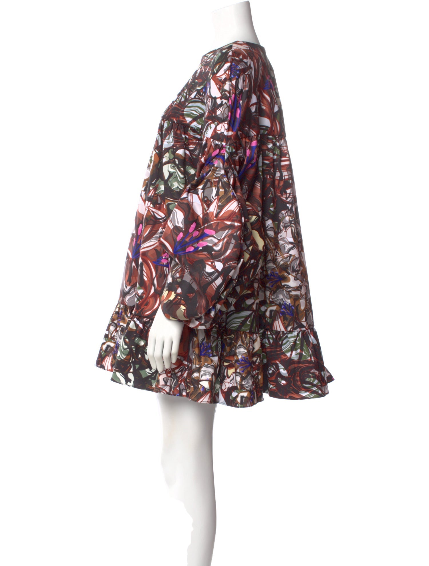 Kika Vargas Printed Mini Dress