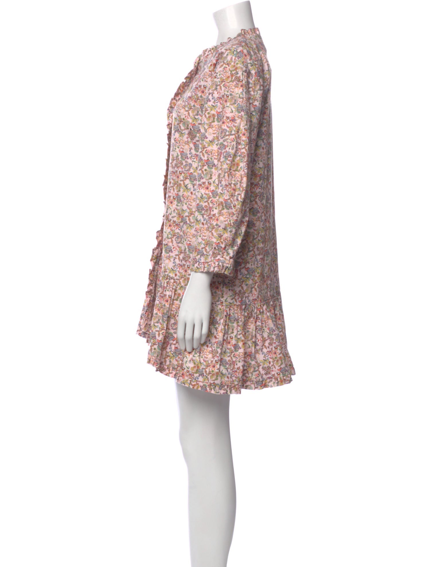 Kika Vargas Floral Print Mini Dress