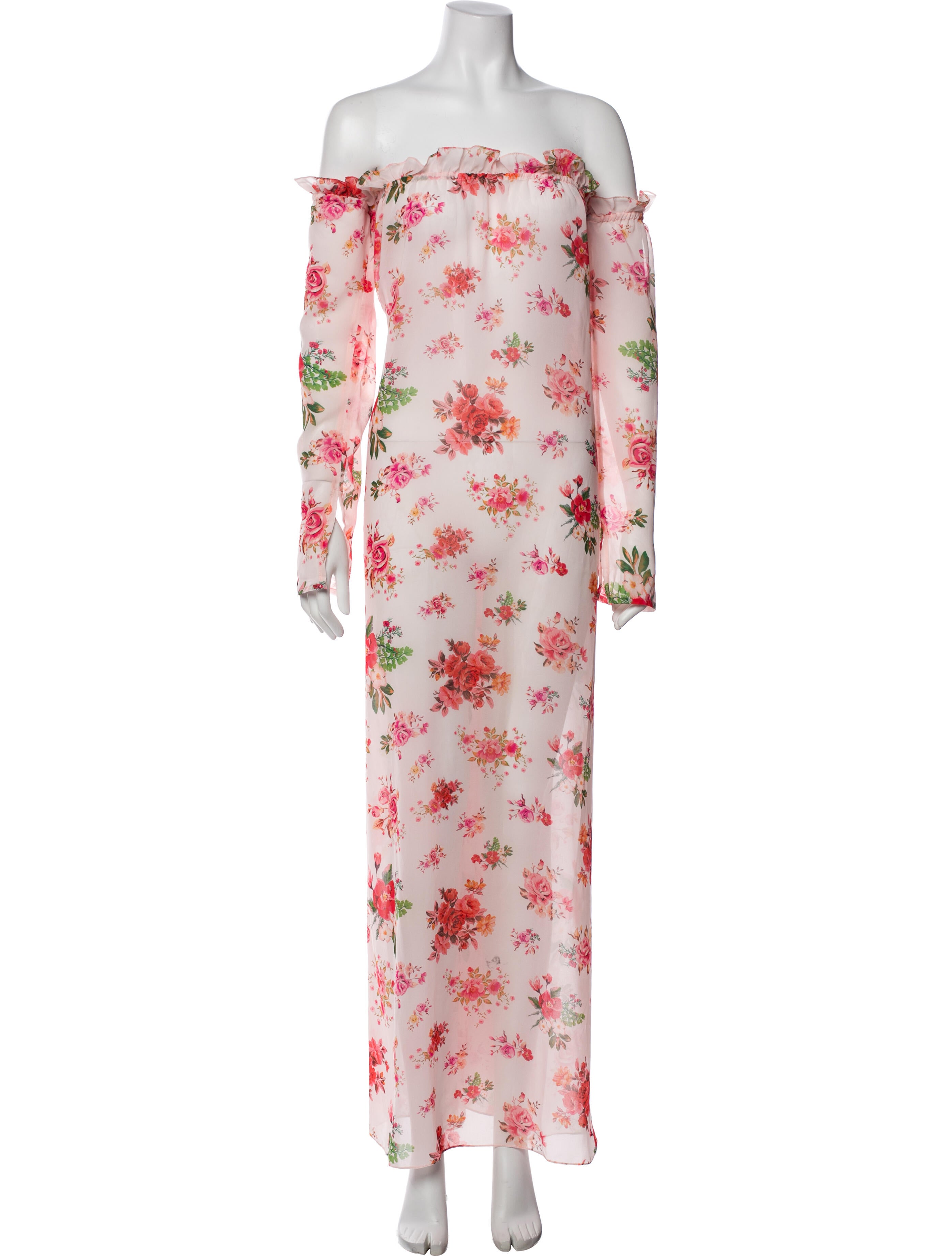 Kika Vargas Floral Print Long Dress