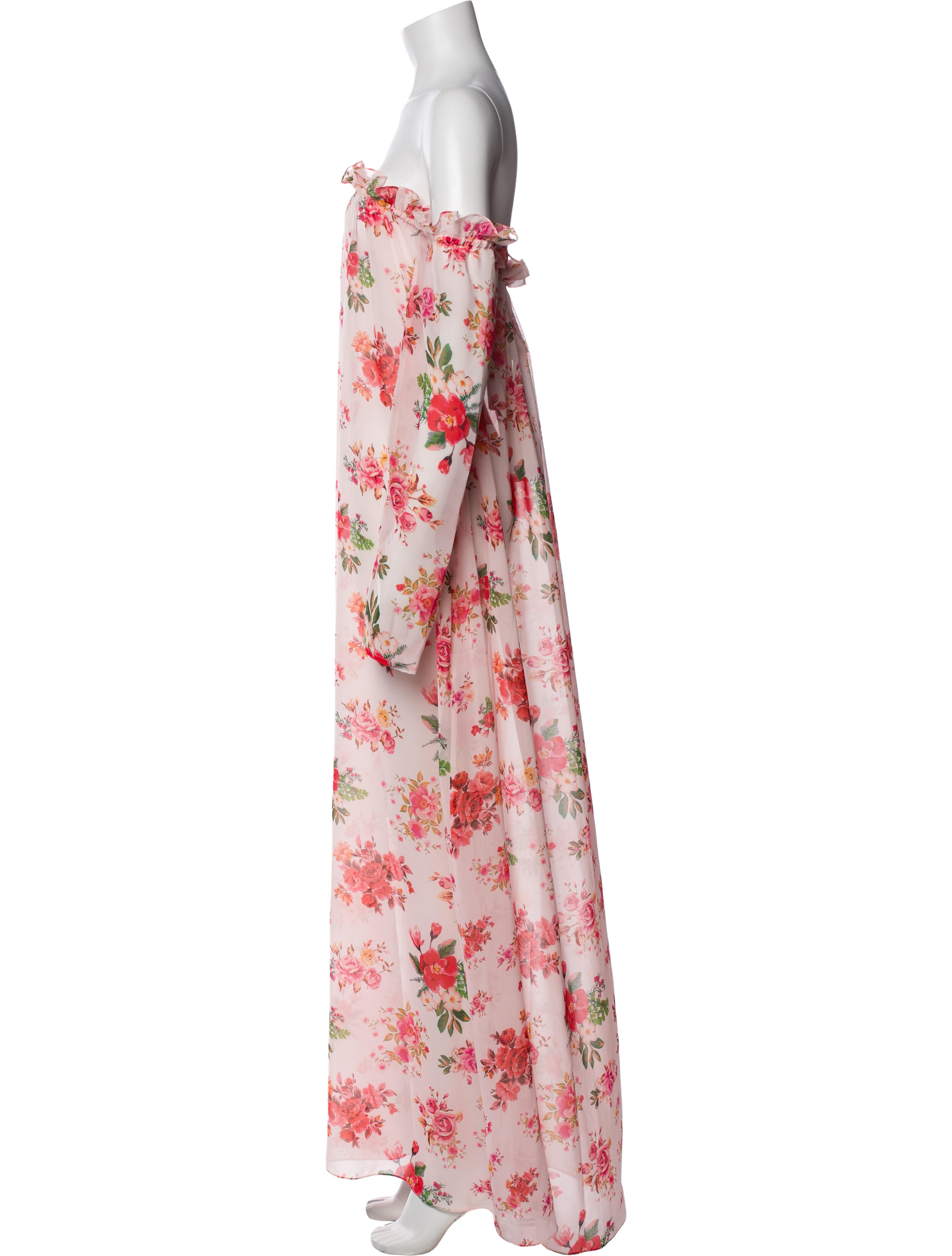 Kika Vargas Floral Print Long Dress