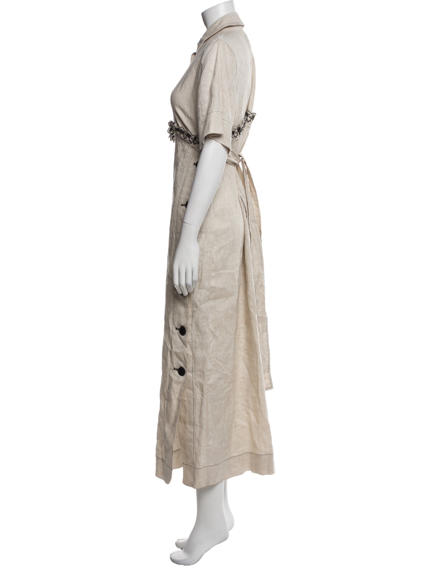Kika Vargas Linen Long Dress w/ Tags
