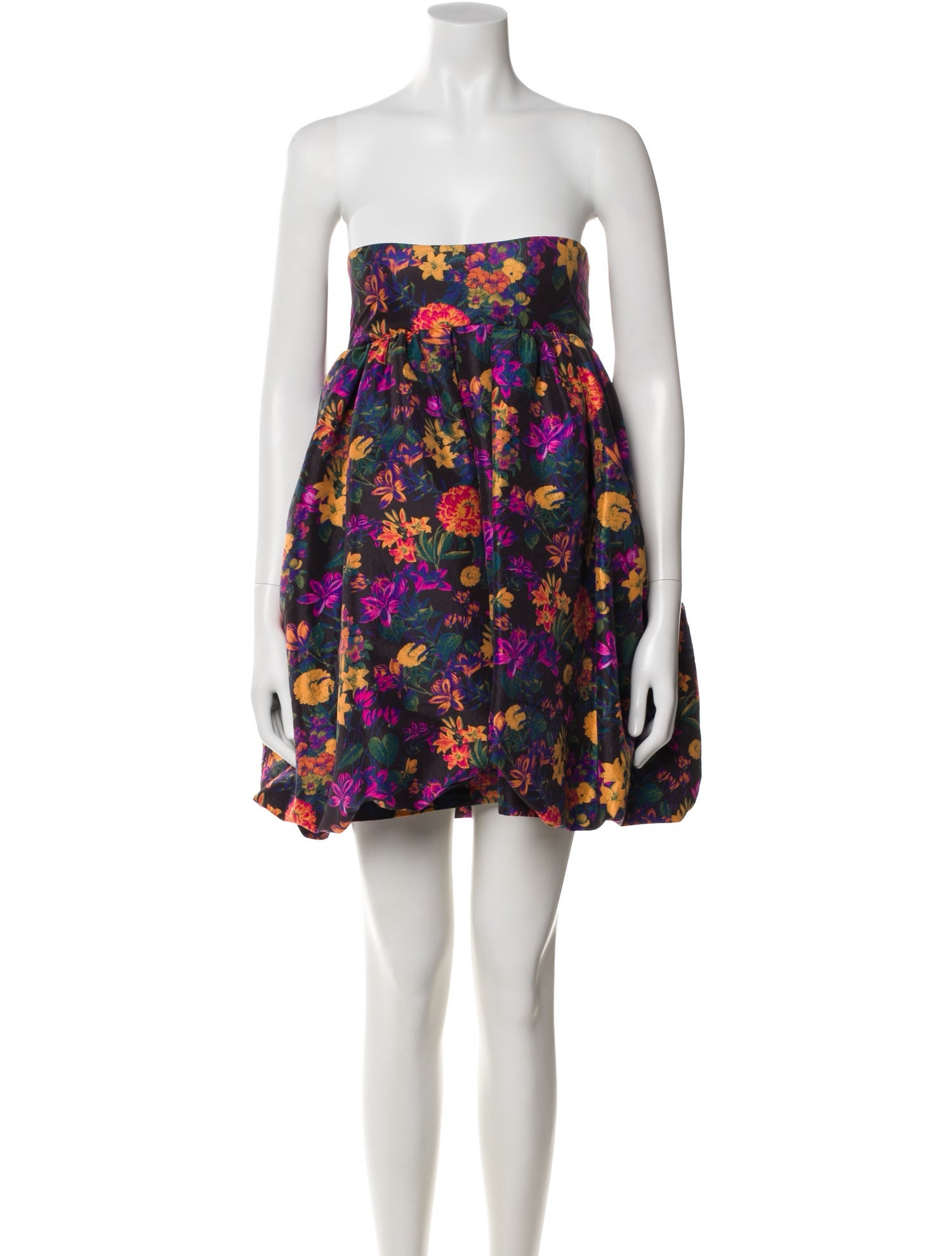 Kika Vargas Floral Print Knee-Length Dress
