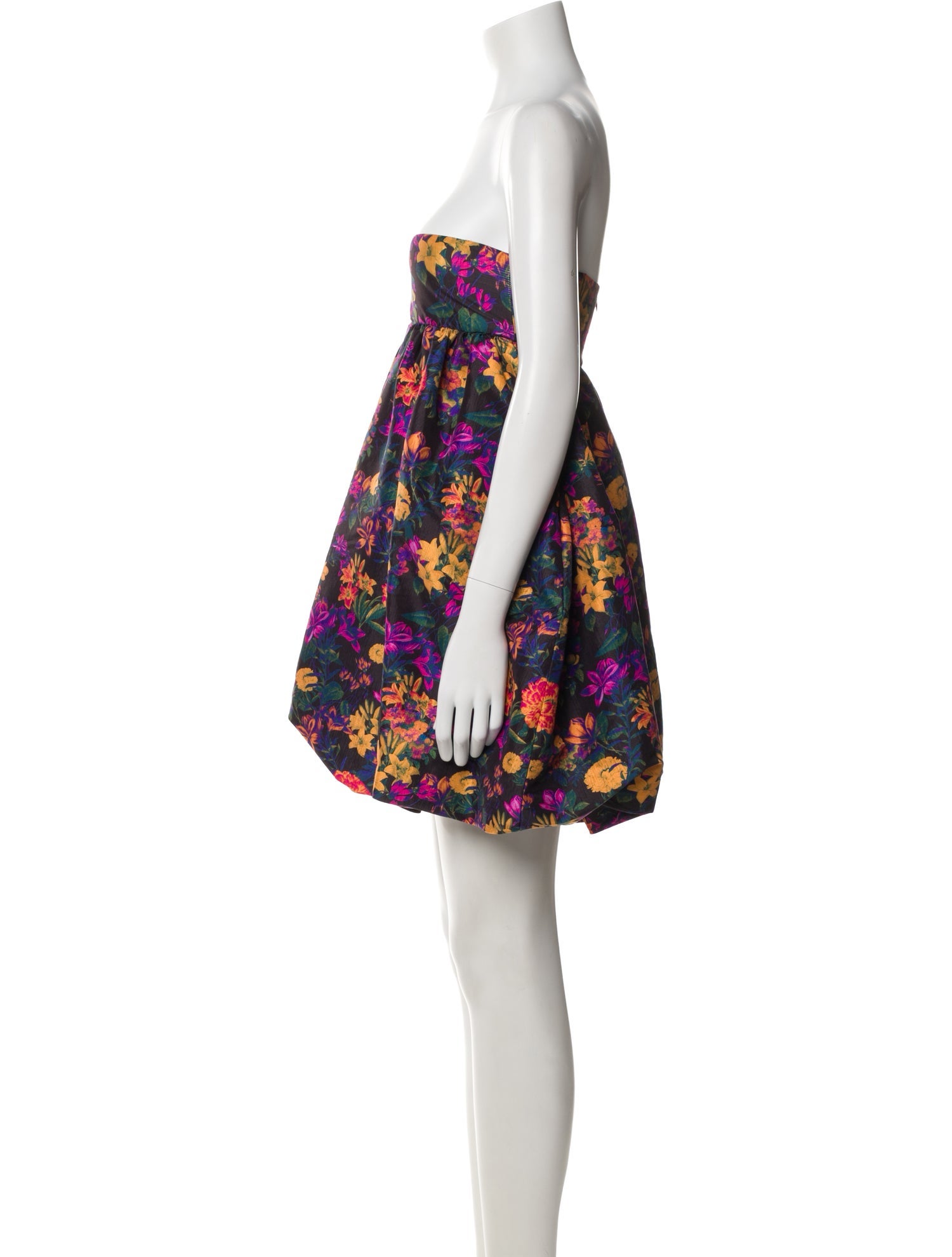 Kika Vargas Floral Print Knee-Length Dress