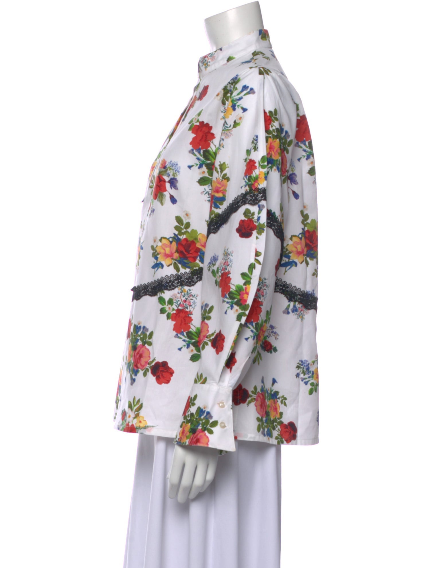 Kika Vargas Floral Print Long Sleeve Blouse