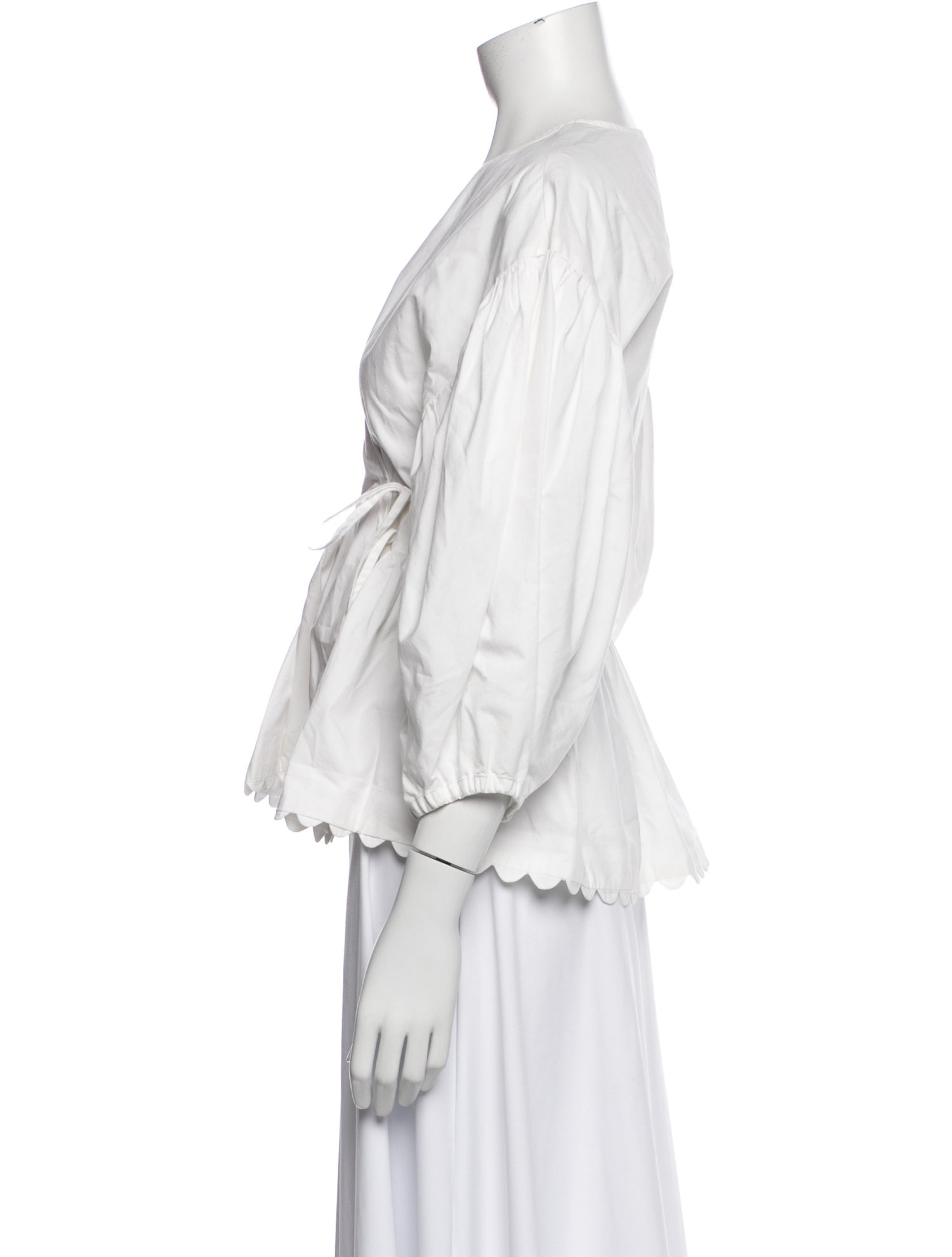 Kika Vargas V-Neck Short Sleeve Blouse