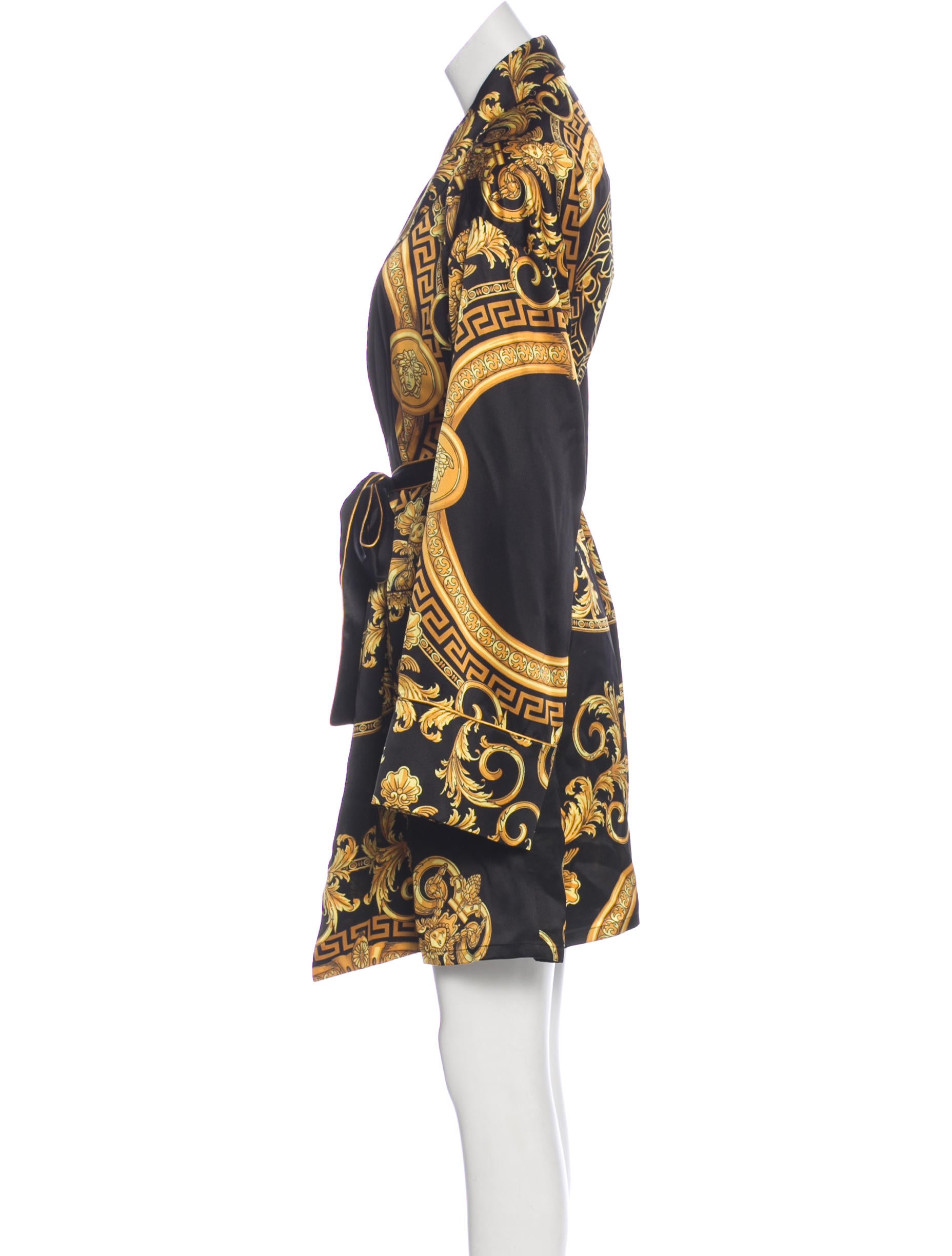 KITH x Versace 2019 Grec0 Silk Robe w/ Tags - Gold Loungewear, Clothing ...