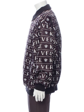 KITH x Versace Quarter Zip Pullover Black Printed Bomber Jacket