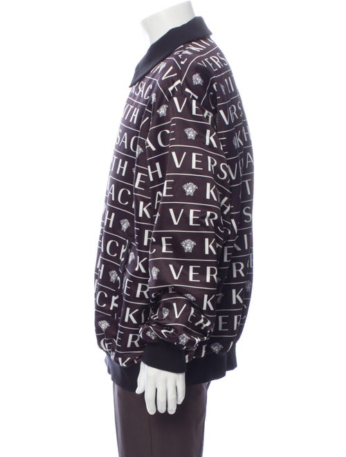 KITH x Versace Quarter Zip Pullover Black Printed Bomber Jacket