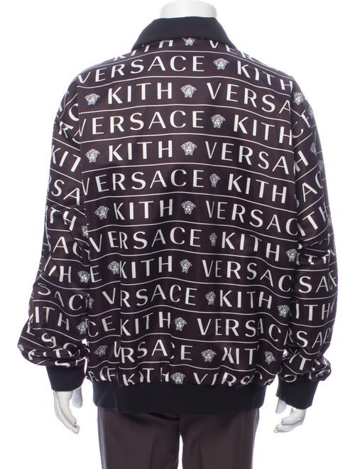 KITH x Versace Quarter Zip Pullover Black Printed Bomber Jacket