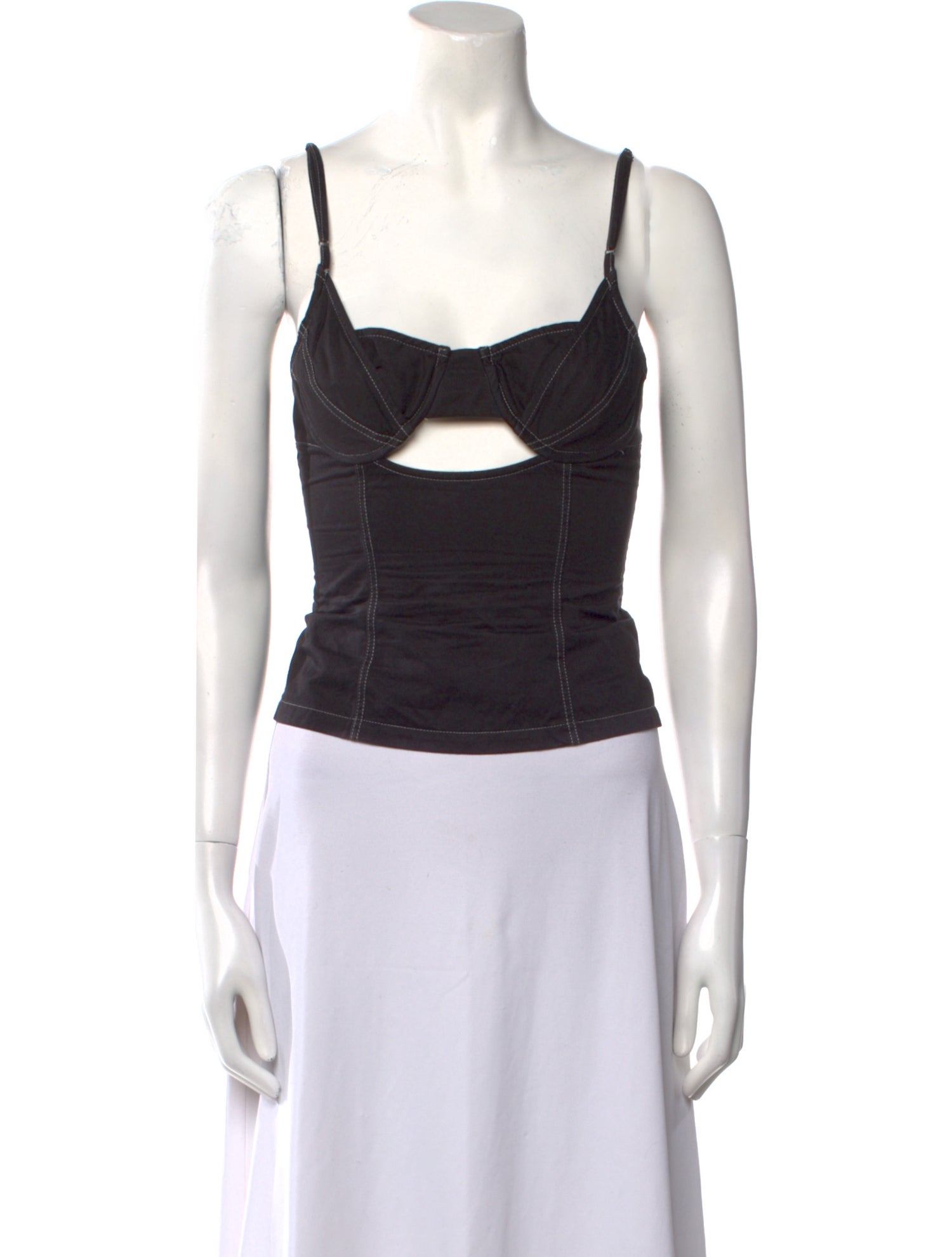 Buci NYC Square Neckline Sleeveless Crop Top