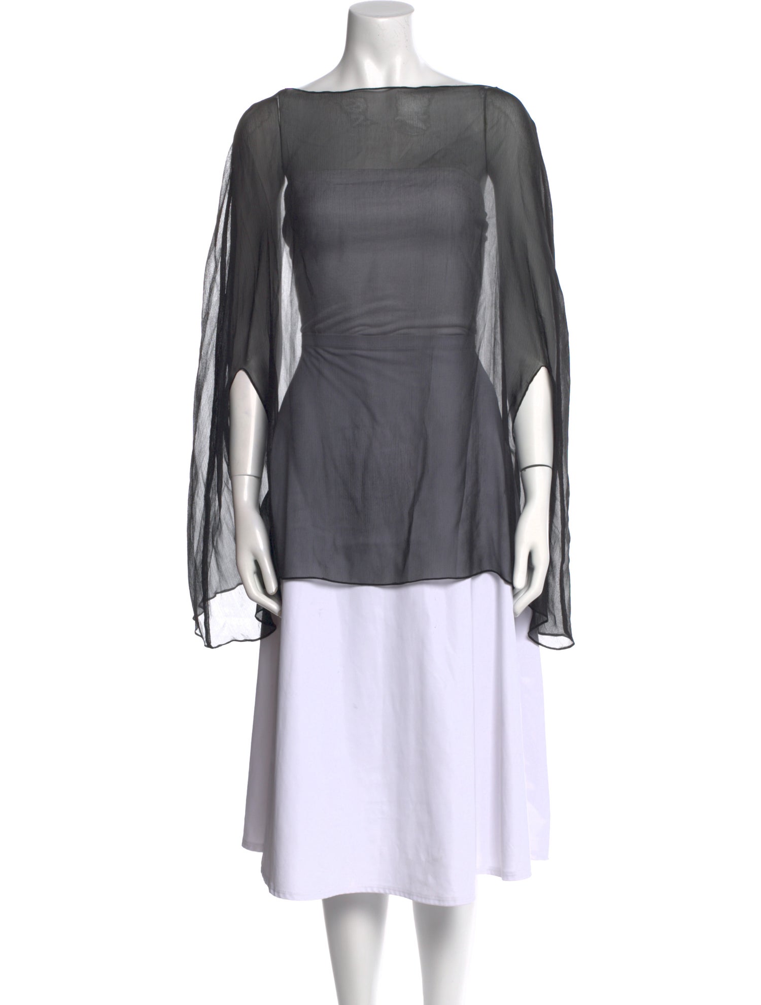 Buci NYC Silk Bateau Neckline Tunic