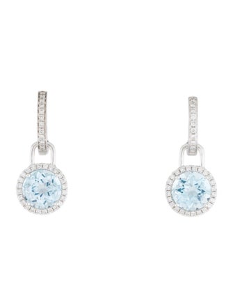 Kiki McDonough 18K Topaz & Diamond Mini Drop Convertible Huggie Earrings