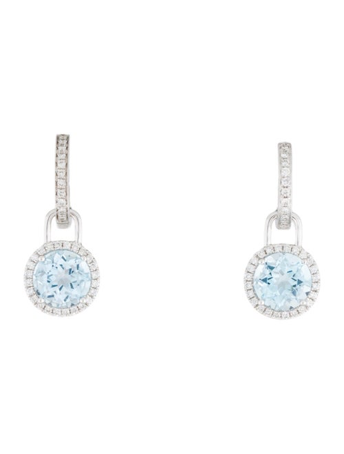 Kiki McDonough 18K Topaz & Diamond Mini Drop Convertible Huggie Earrings