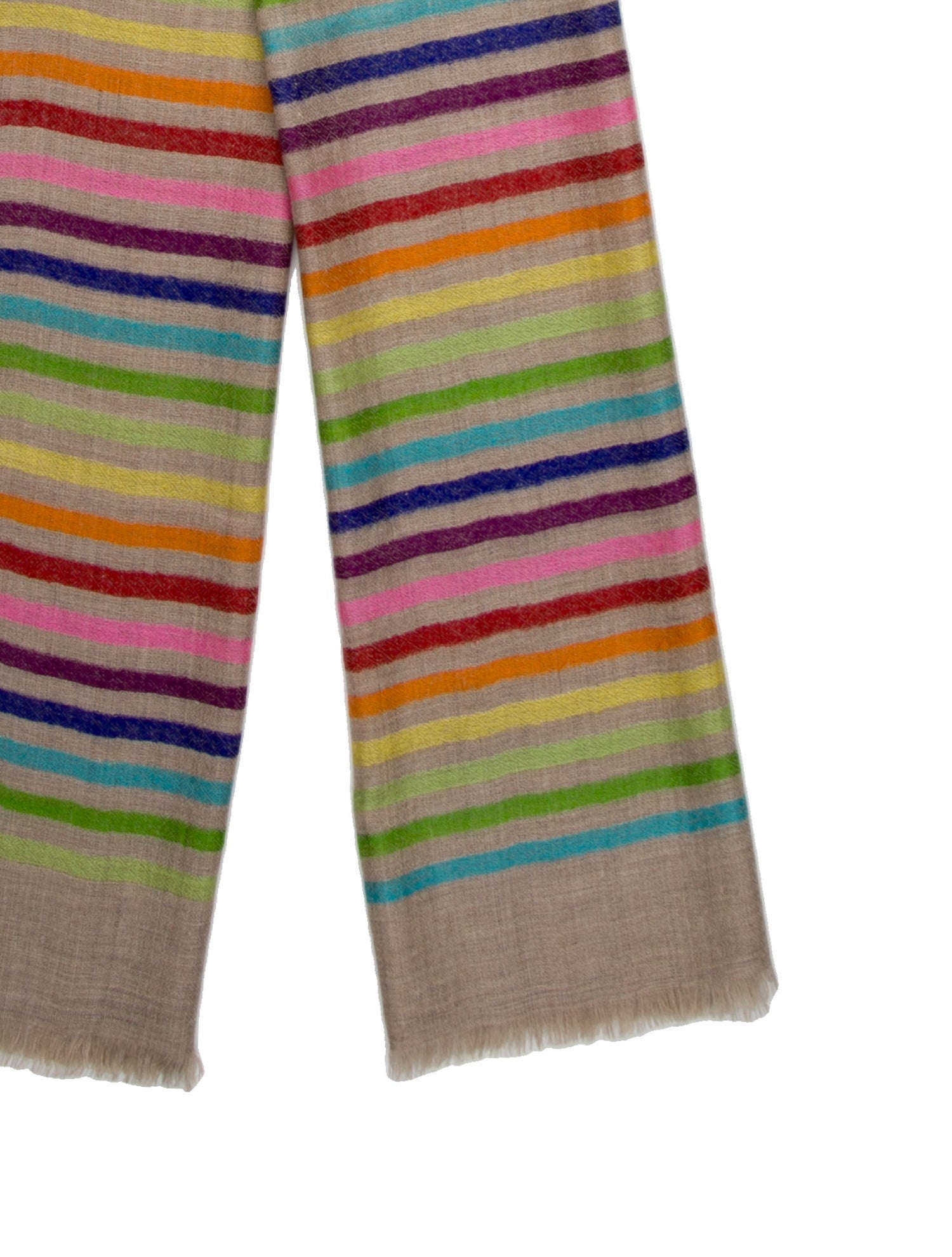 Kashmir Loom Cashmere Striped Scarf